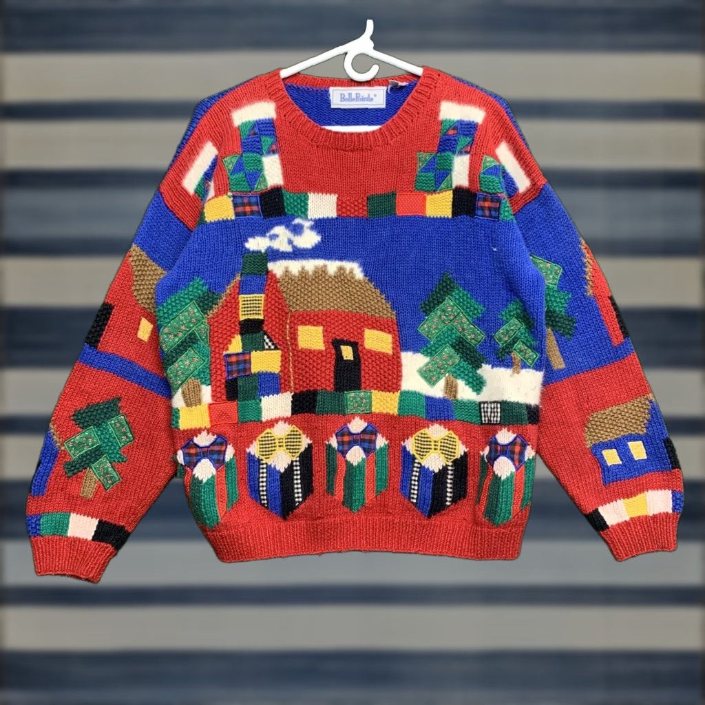 Vintage VINTAGE BellePointe Sweater Womens Large Ugly Christmas Village Gifts Pullover Size L / US 10 / IT 46 - 1 Thumbnail