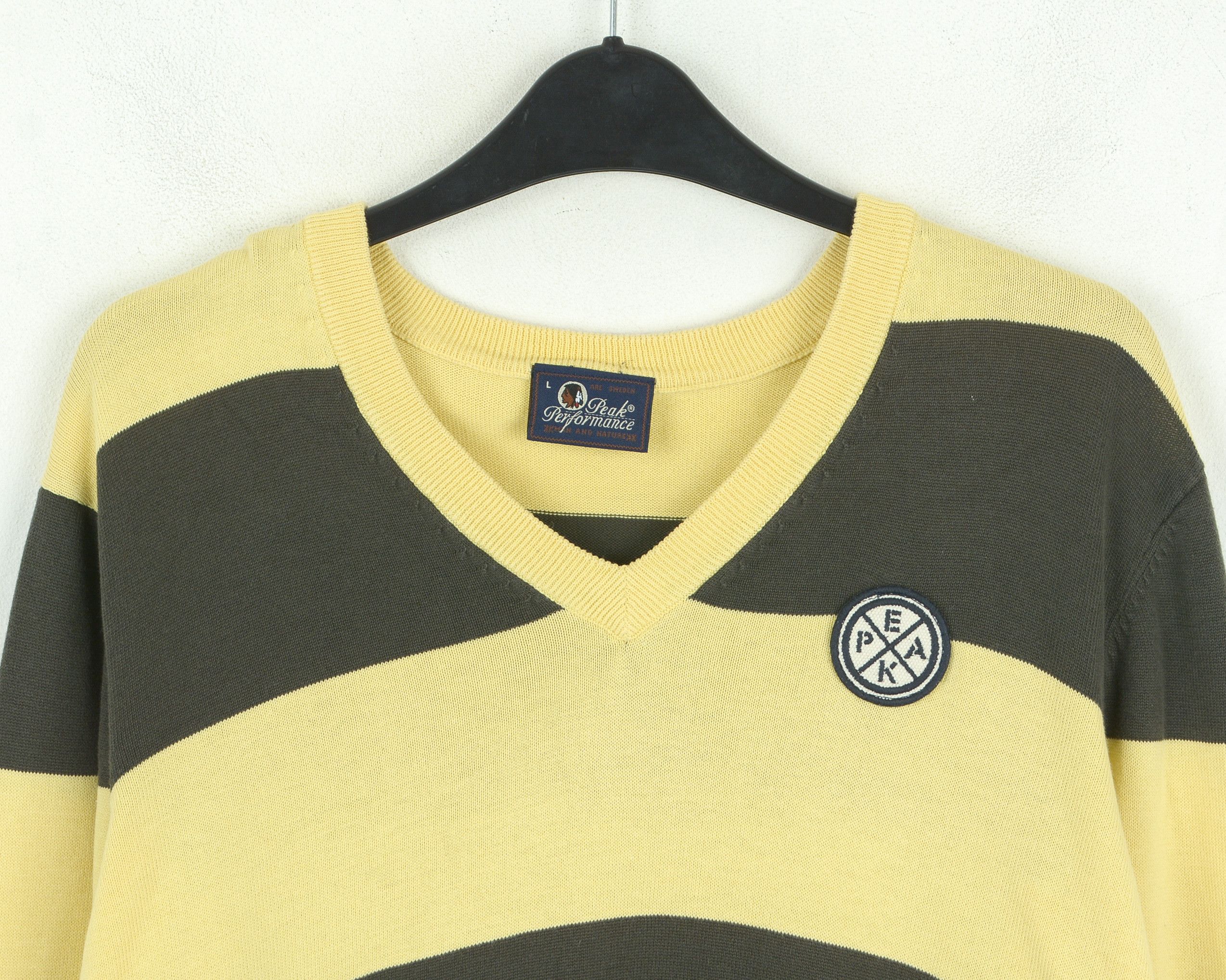 Peak Performance Charlie St Jumper L Pullover Sweater Striped Cotton V Neck Size US L / EU 52-54 / 3 - 2 Thumbnail