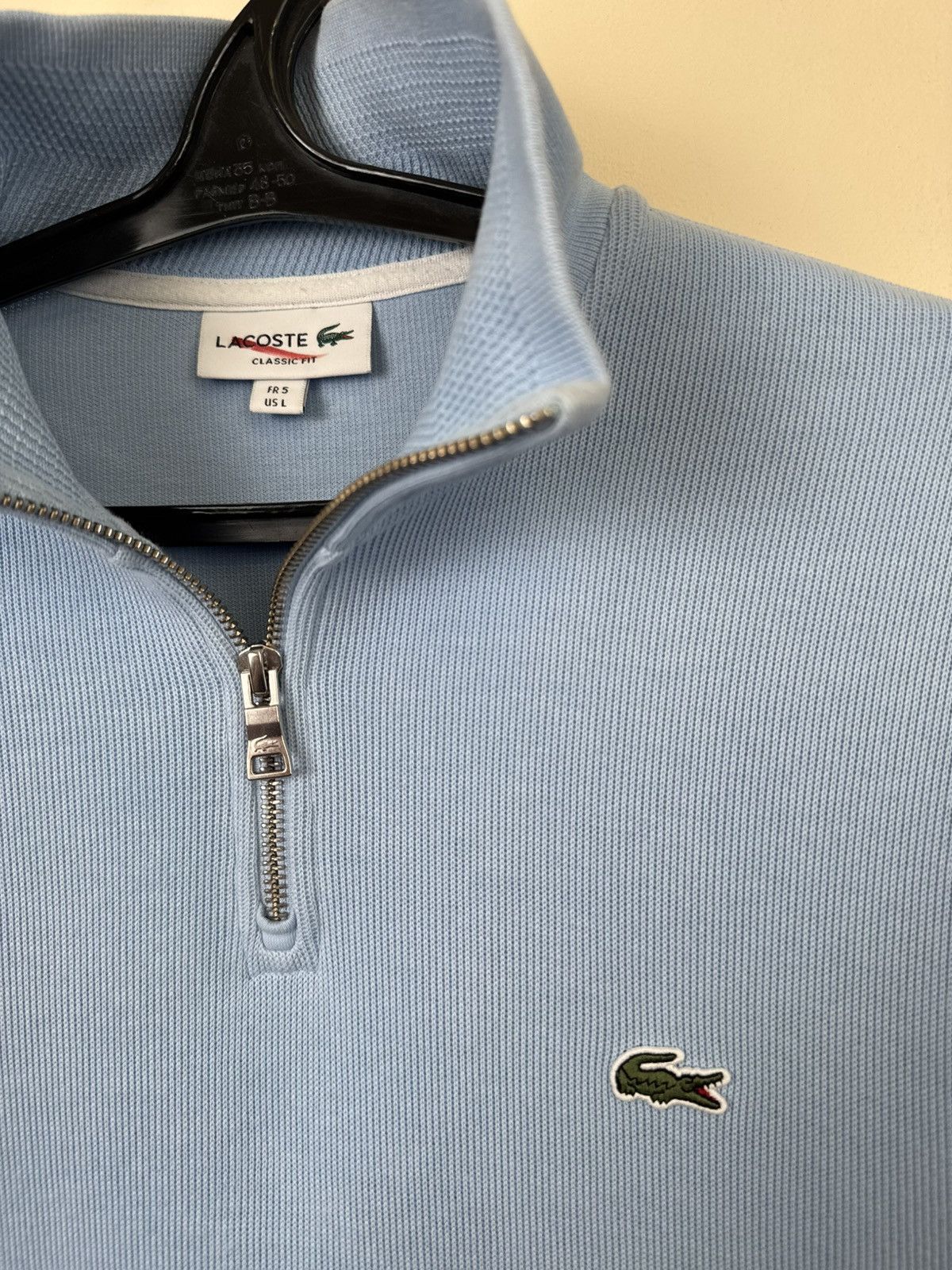 Lacoste Lacoste Sweater Men 1/4 Zip Blue Knit L Sweatshirt Luxury Size US L / EU 52-54 / 3 - 14 Thumbnail