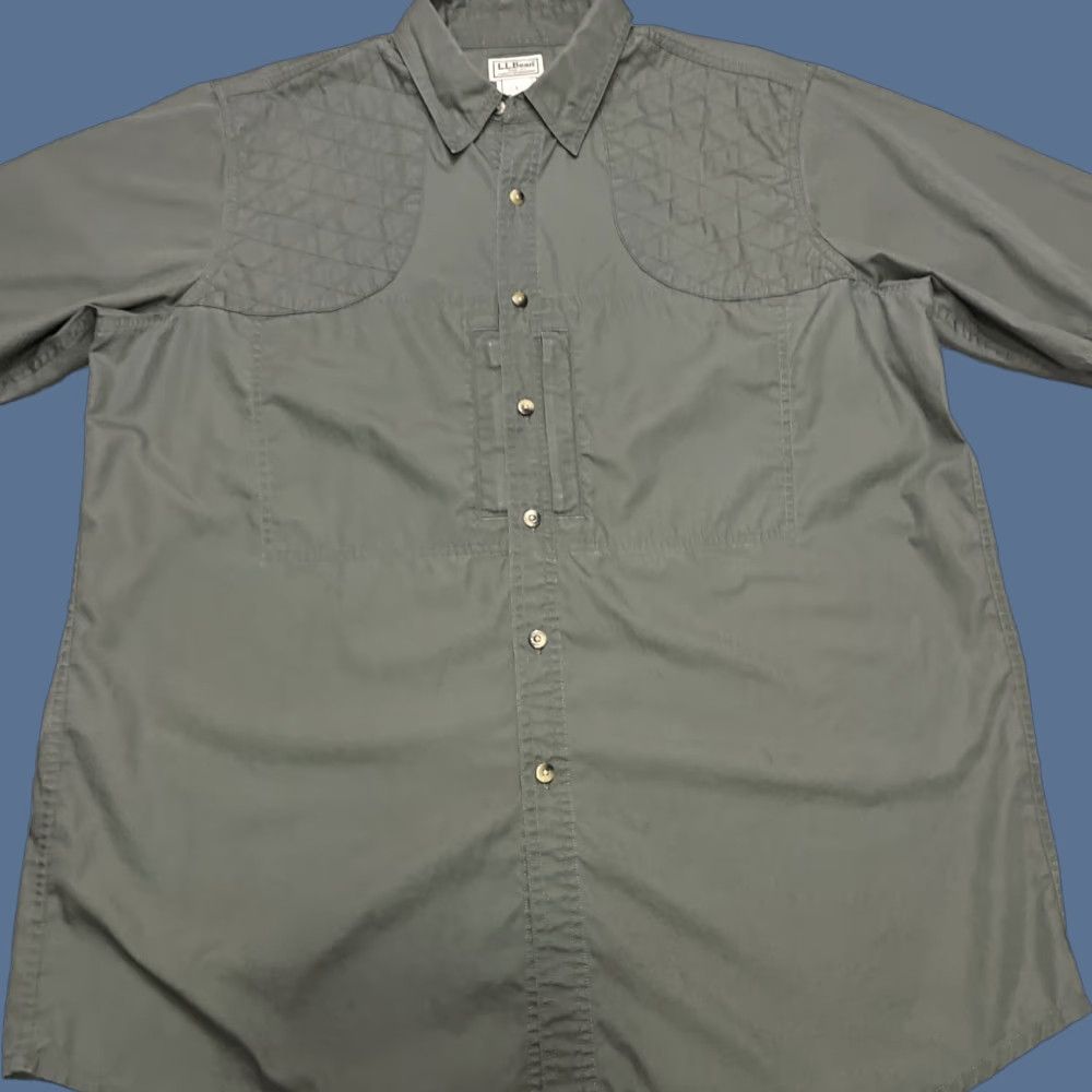 Vintage L.L. Bean Safari Shirt Men's L Tall Green Short Sleeve Button-Down Casual, Travel, Workwear Shirt Size US L / EU 52-54 / 3 - 1 Thumbnail