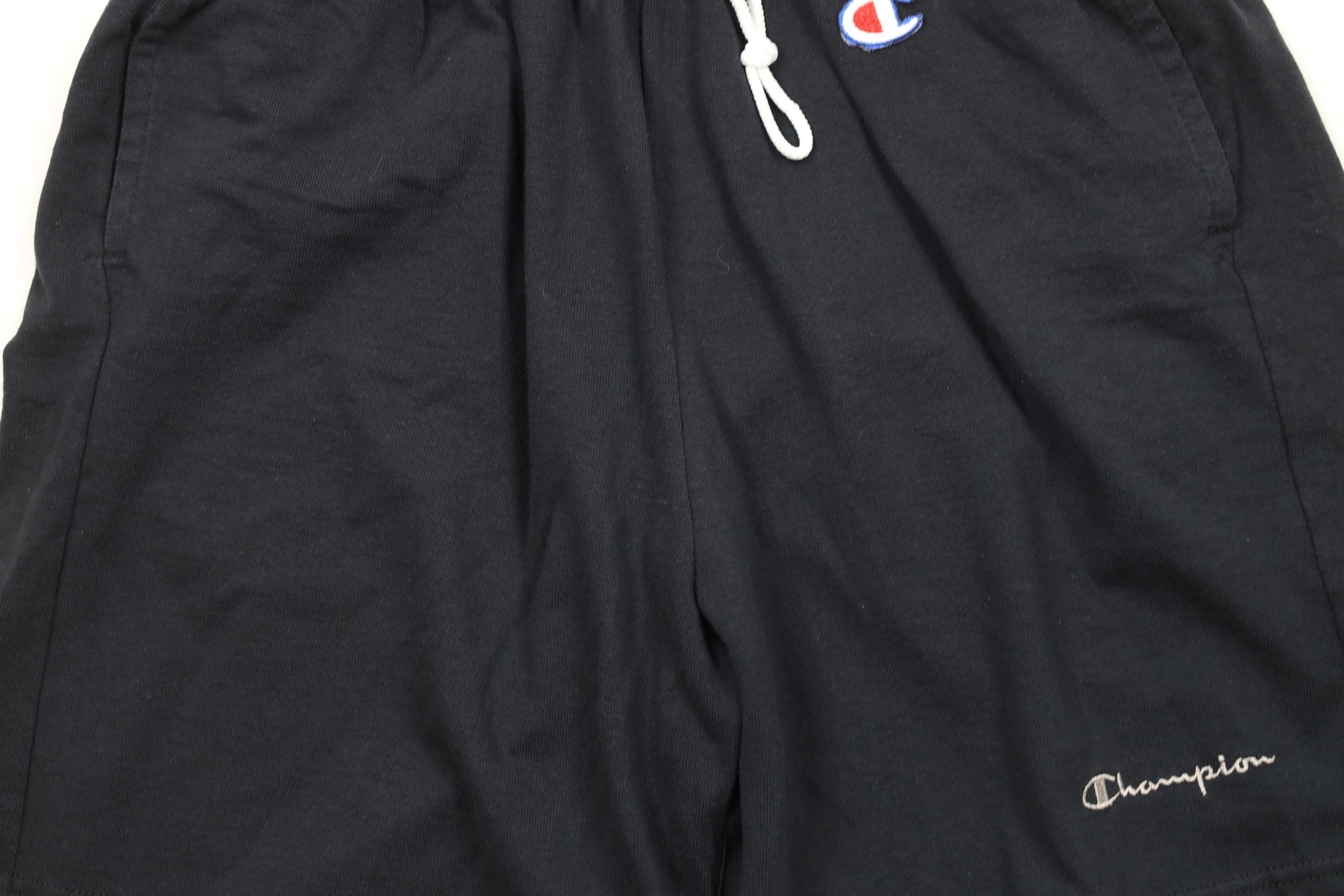 Champion × Vintage Vintage 90s Champion Above Knee Heavyweight Shorts Black Size US 36 / EU 52 - 3 Thumbnail