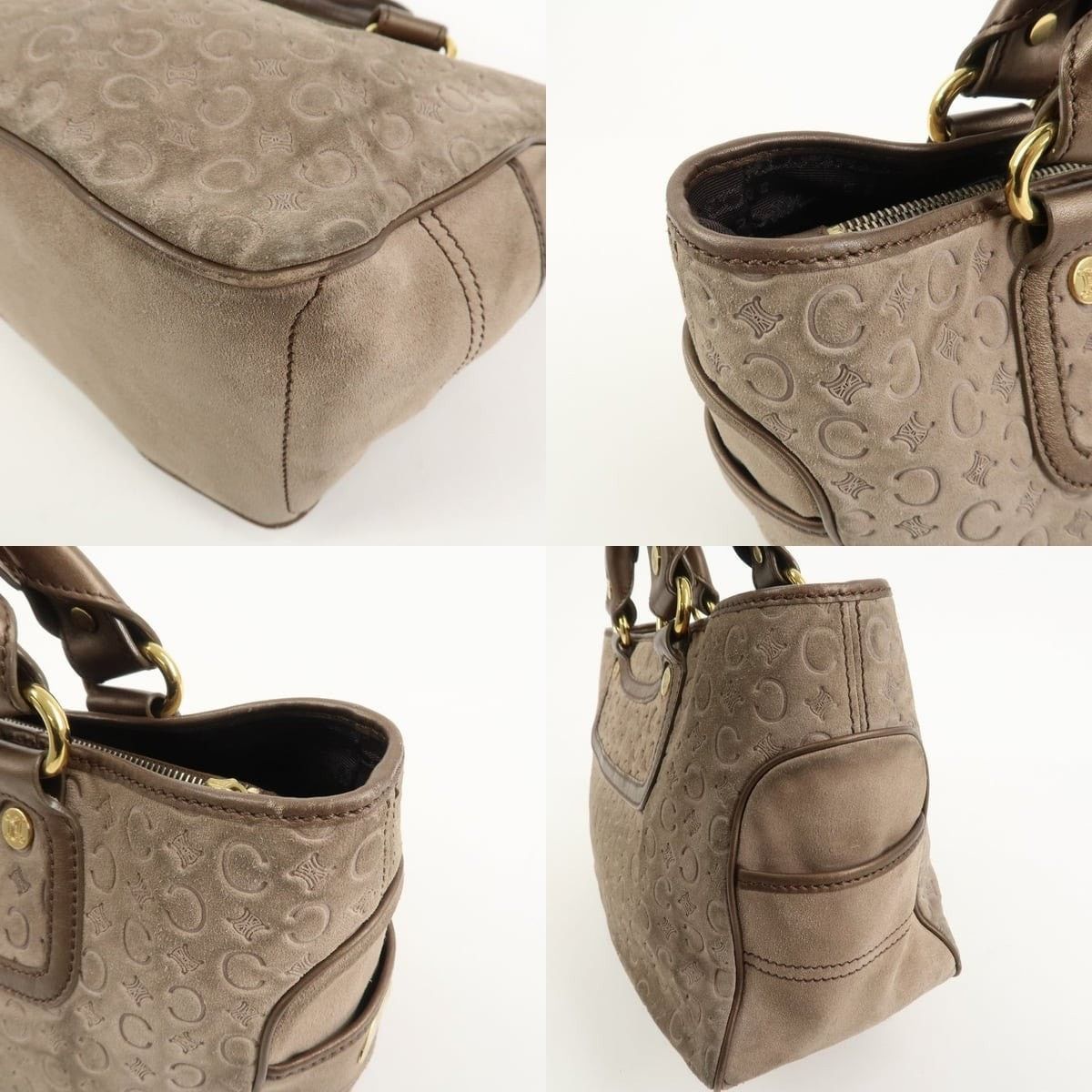 Celine Celine Macadam Boogie Suede Satchel Tan Size ONE SIZE - 6 Thumbnail