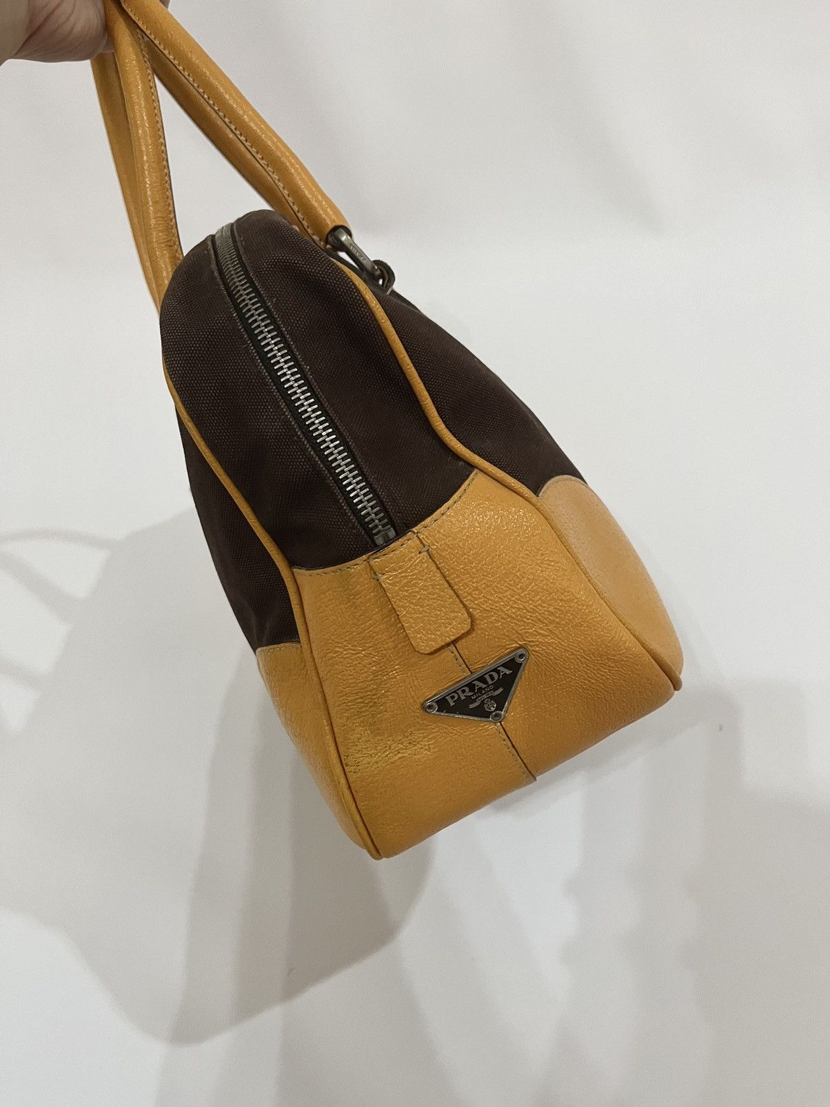 Prada Prada vintage Cinghiale Trimmed Canapa Bowler Bag Authentic Size ONE SIZE - 5 Thumbnail