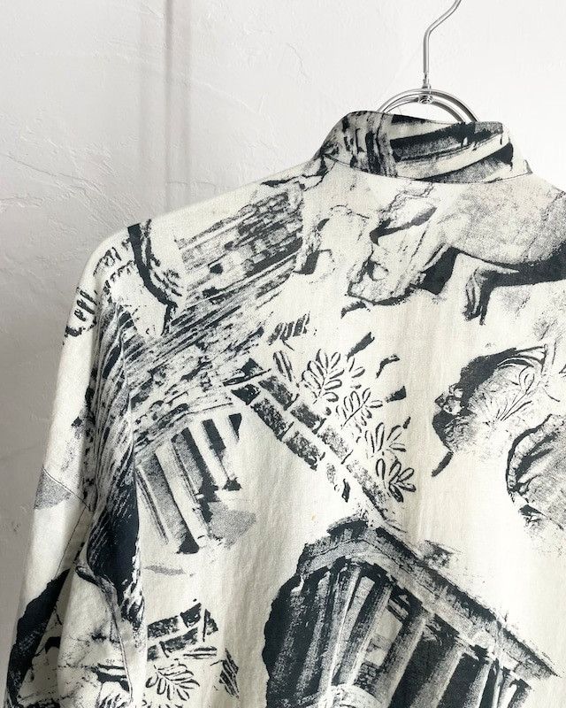Issey Miyake ISSEY MIYAKE 1985SS PERMANENTE Band-Collar Cotton Shirt Size US M / EU 48-50 / 2 - 8 Thumbnail