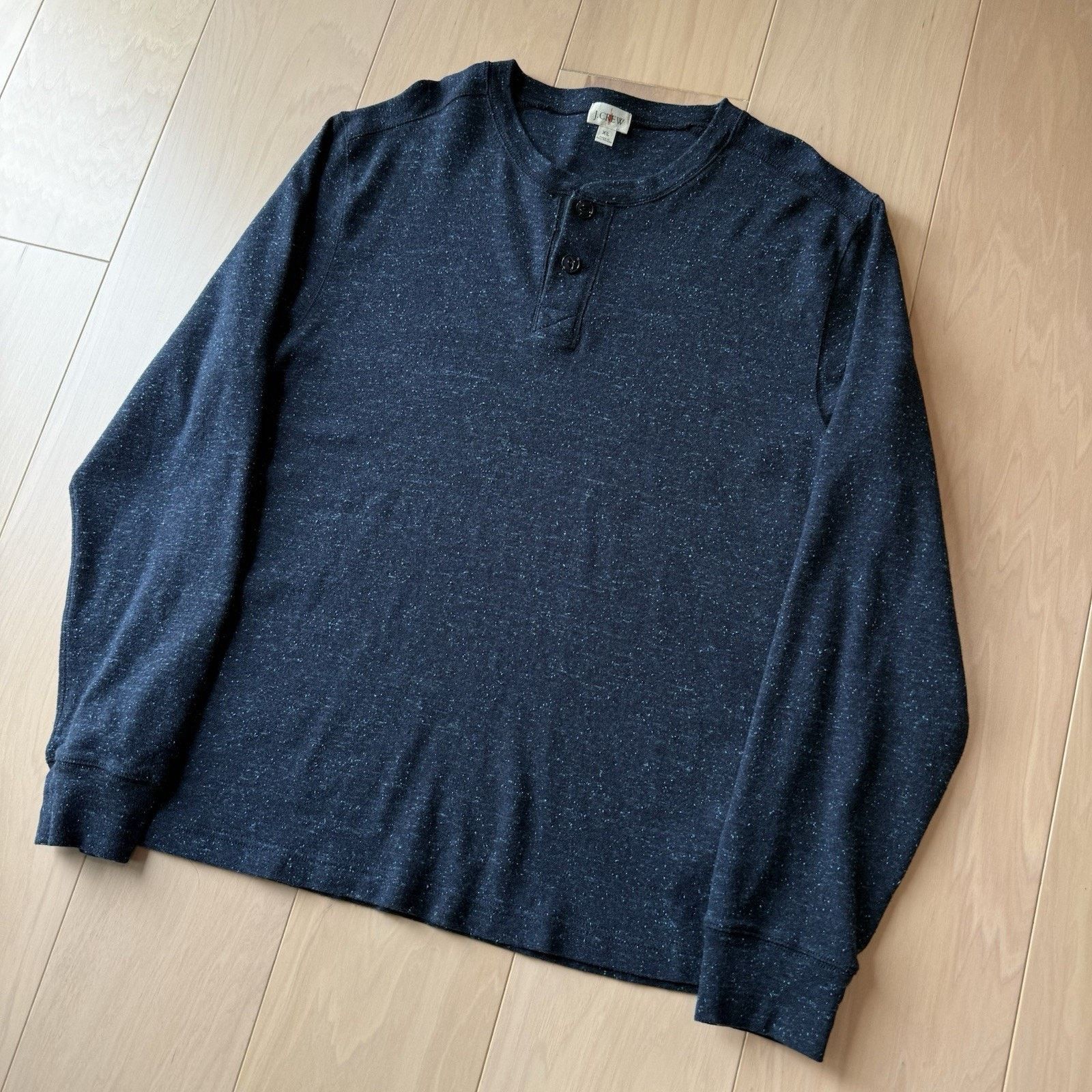 J.Crew J Crew Oarsman Henley Shirt XL Blue Long Sleeve Cotton Size US XL / EU 56 / 4 - 9 Thumbnail