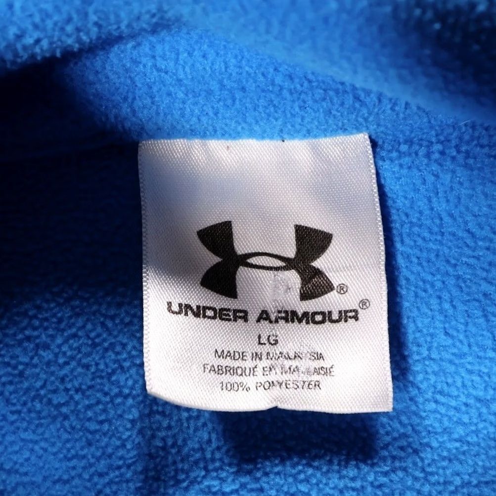 Under Armour Under Armour Fleece Pullover Mens Large Blue Colorblock 1/4 Zip Active Size US L / EU 52-54 / 3 - 7 Thumbnail