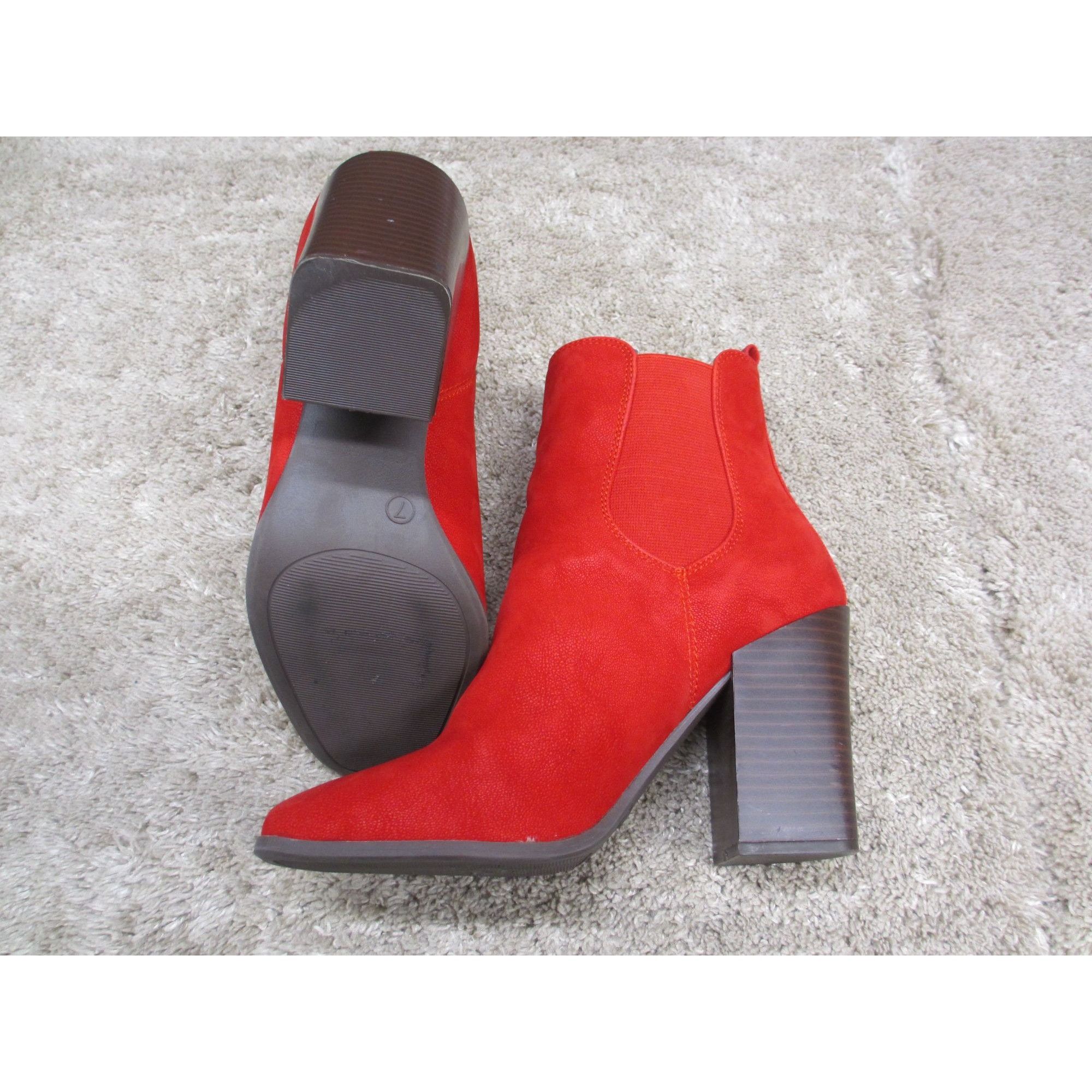Other JOURNEE COLLECTION WOMENS PULL ON RED ANKLE BOOTS 7 Size US 7 / IT 37 - 5 Thumbnail