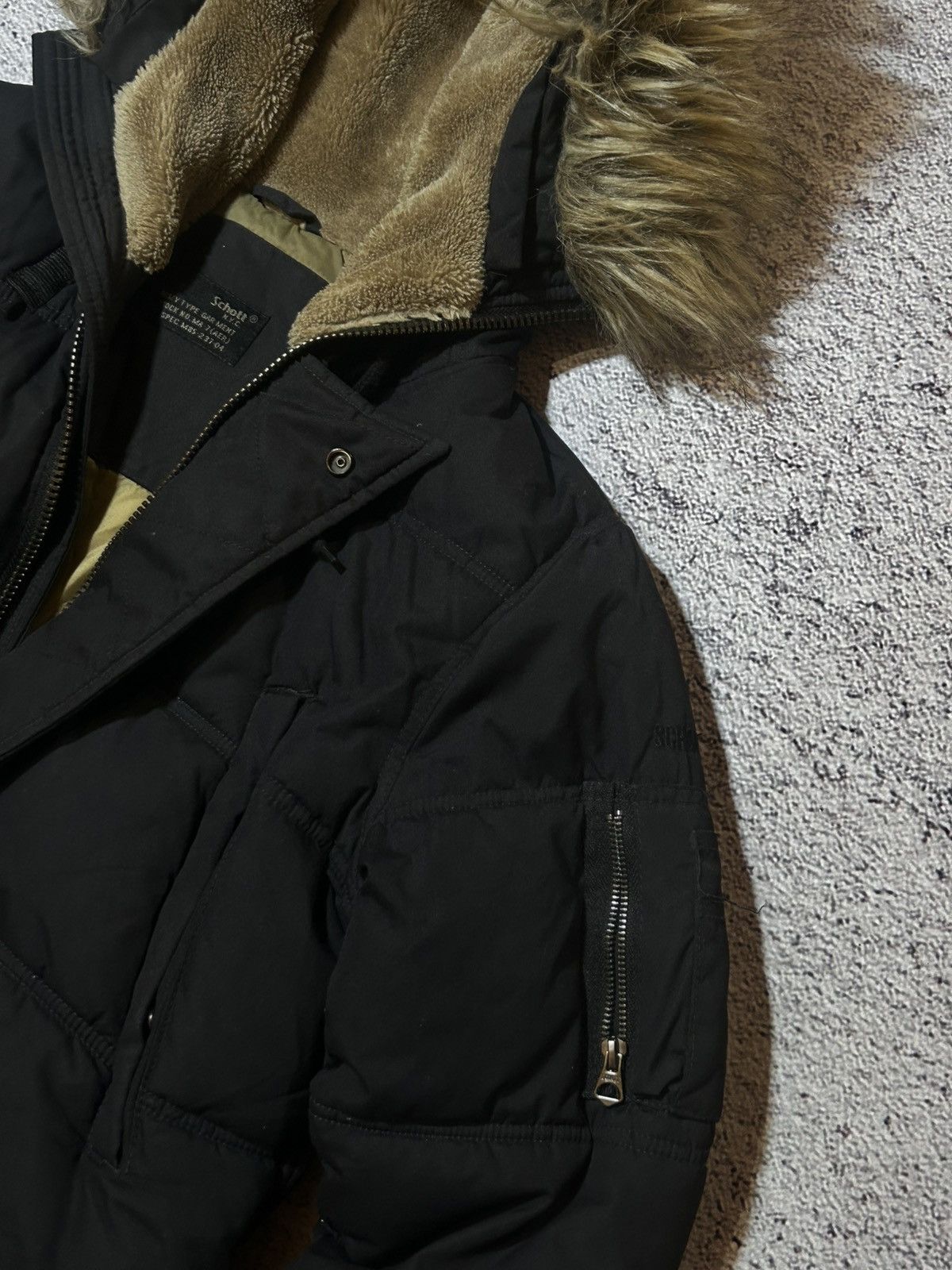 Schott Schott NYC Faux Fur hoodie Fur Hood Jacket Military Size US S / EU 44-46 / 1 - 3 Thumbnail