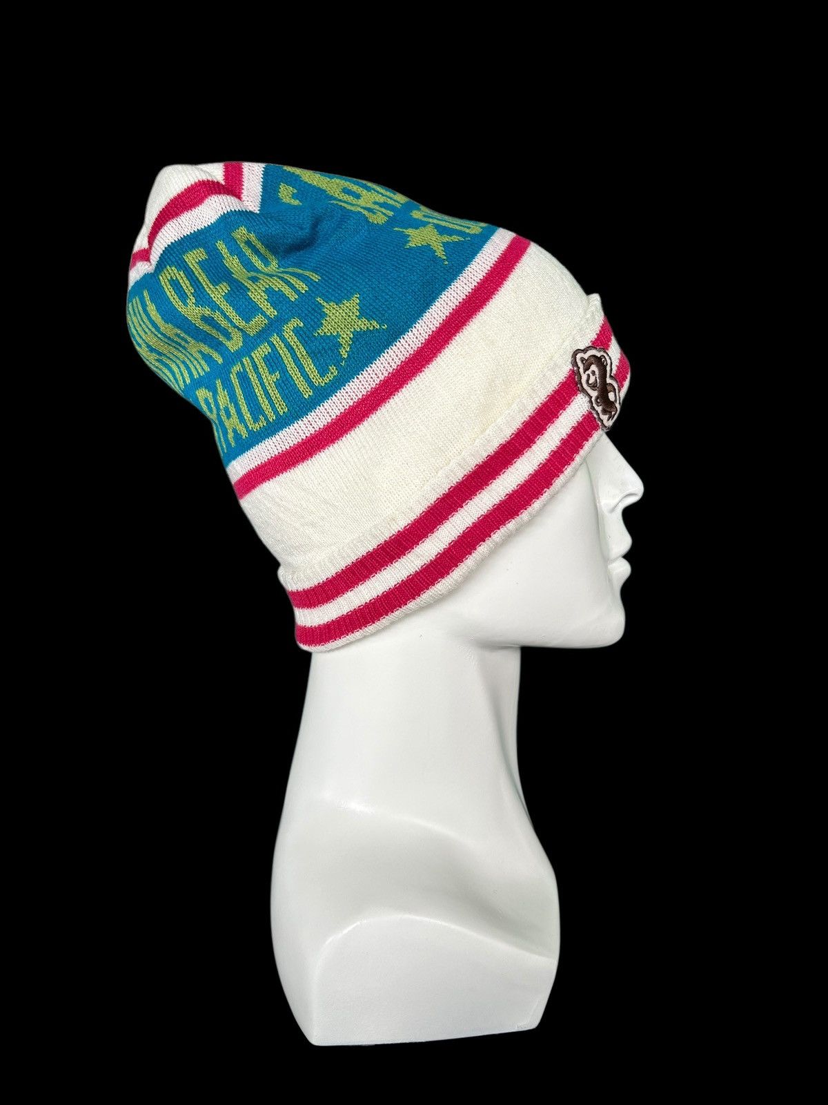 Japanese Brand × Kapital × Vintage Ocean pacific knitt Rare Design Beanie Hats ☠️☠️ Size ONE SIZE - 3 Thumbnail