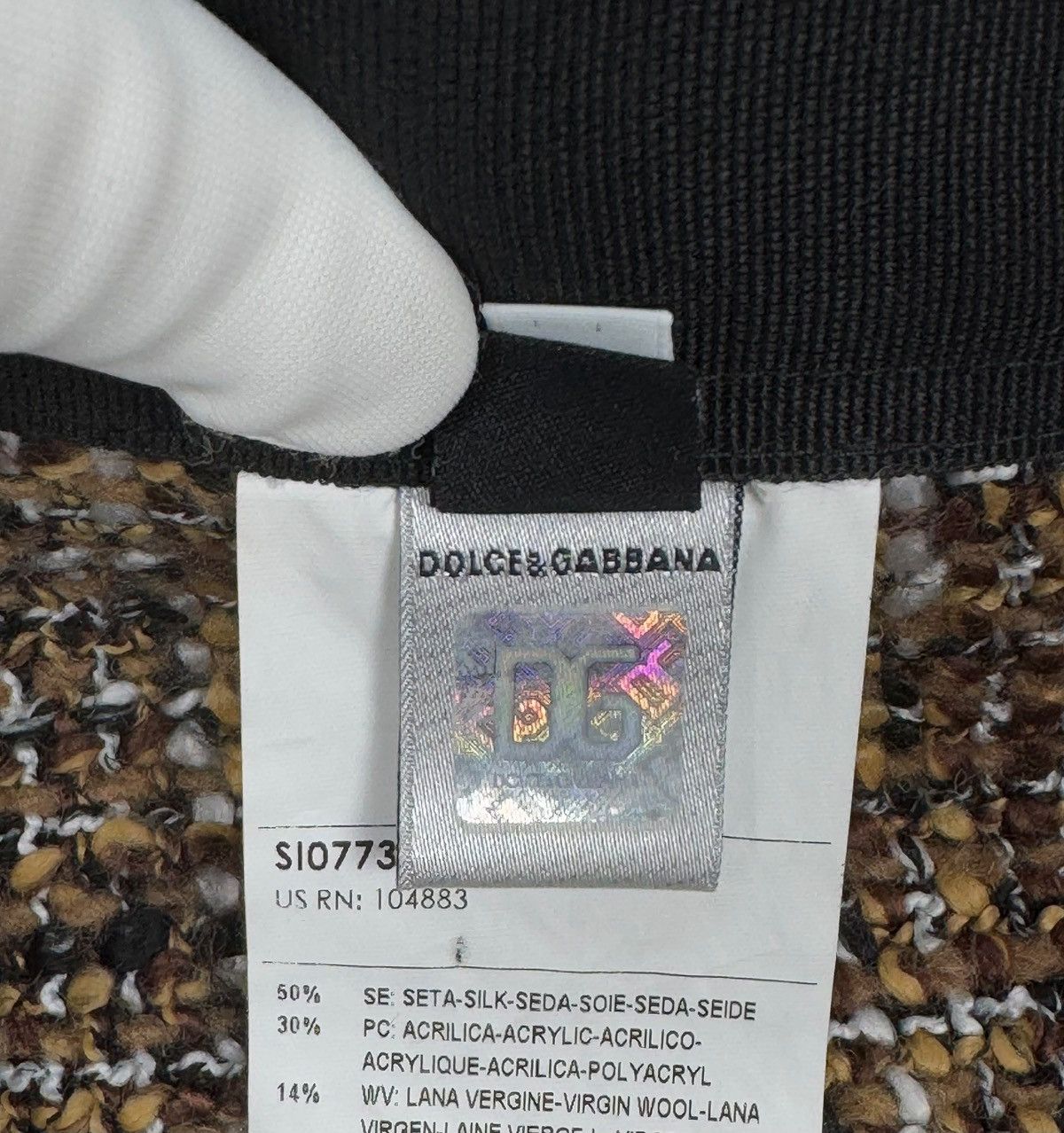 Dolce & Gabbana Dolce & Gabbana Mesh & Wool Woven Skirt size 44 Size 30" / US 8 / IT 44 - 16 Thumbnail