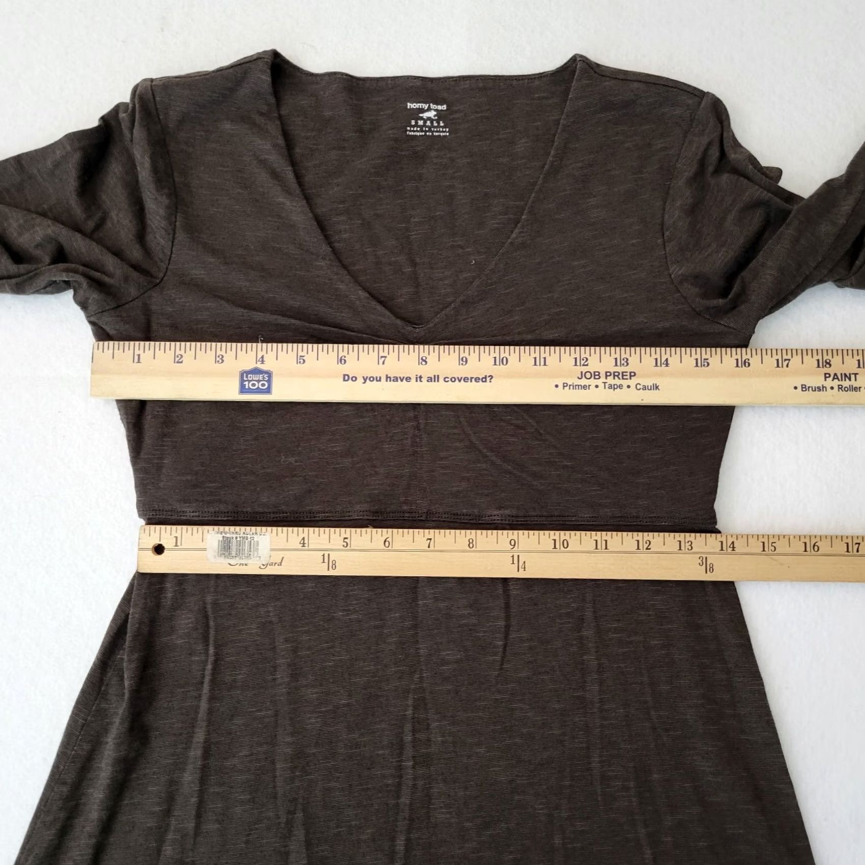 Vintage Horny Toad Women’s Brown V-Neck Elbow Sleeve A-Line Dress Size S Size S / US 4 / IT 40 - 6 Thumbnail