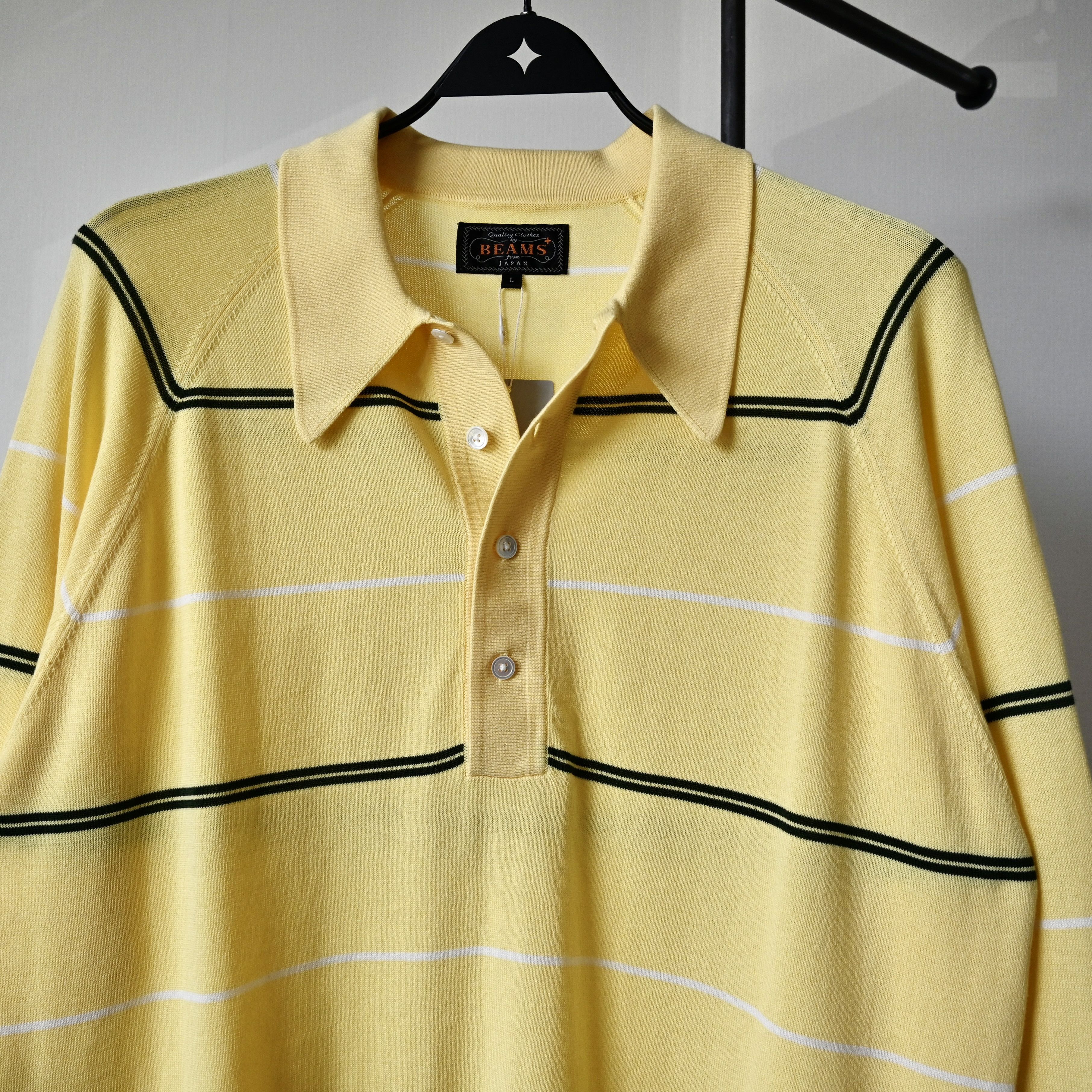 Beams Plus UNUSED, BEAMS Plus striped cotton knit polo Size US L / EU 52-54 / 3 - 1 Thumbnail
