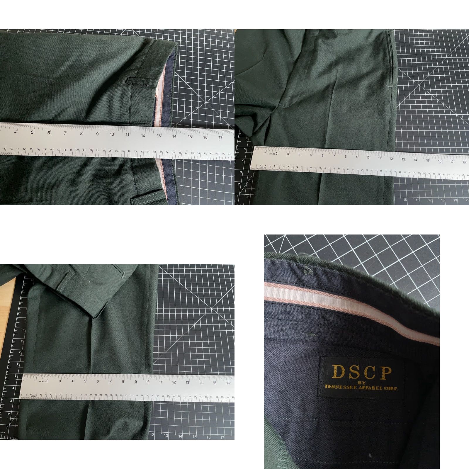 Vintage DSCP Men Pants 32 x 32 Wool Blend Dark Green 90s Serge Vintage 33XL Tag 90s DSCP Size US 32 / EU 48 - 8 Thumbnail