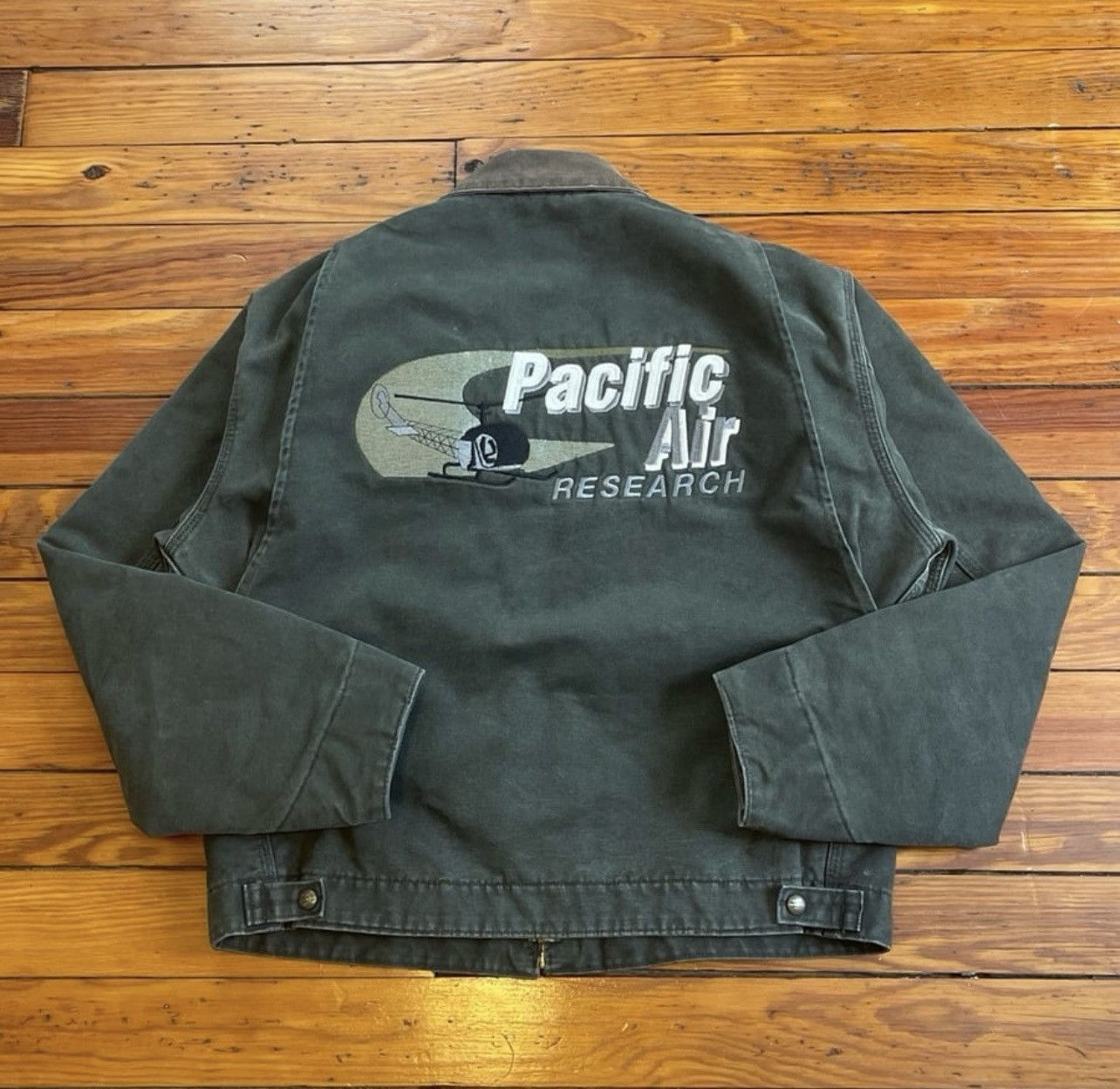 Carhartt Vintage Carhart Detroit Jacket Faded Moss Green J97 MOS Size US L / EU 52-54 / 3 - 3 Thumbnail