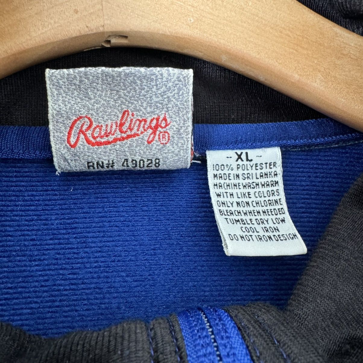 Vintage VTG 80s/90s Rawlings Vertical Stripe 3/4 Zip Sweater | XL Size US XL / EU 56 / 4 - 6 Thumbnail