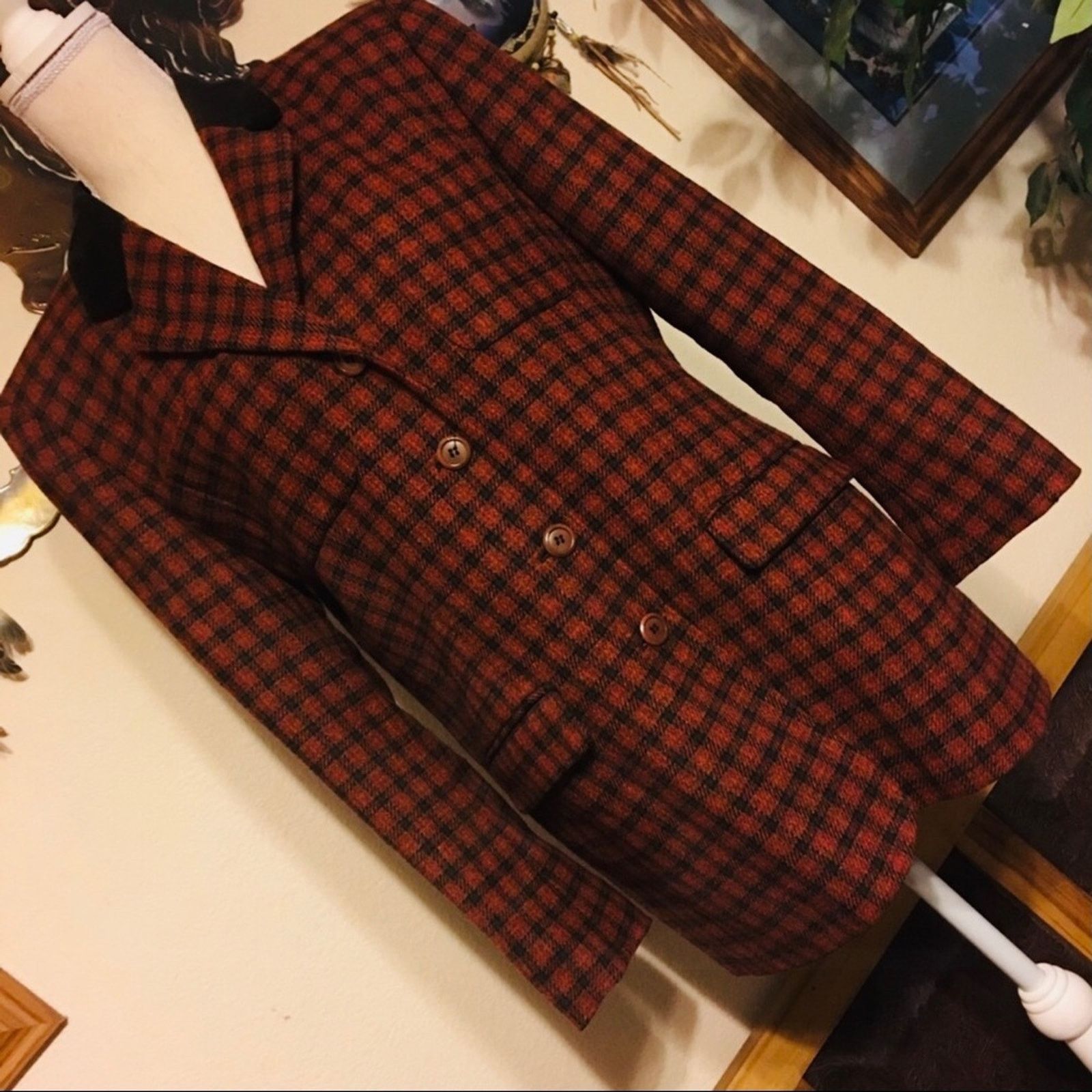 Jones New York Jones New York 100% lambs wool plaid jacket 10 Size L / US 10 / IT 46 - 2 Thumbnail