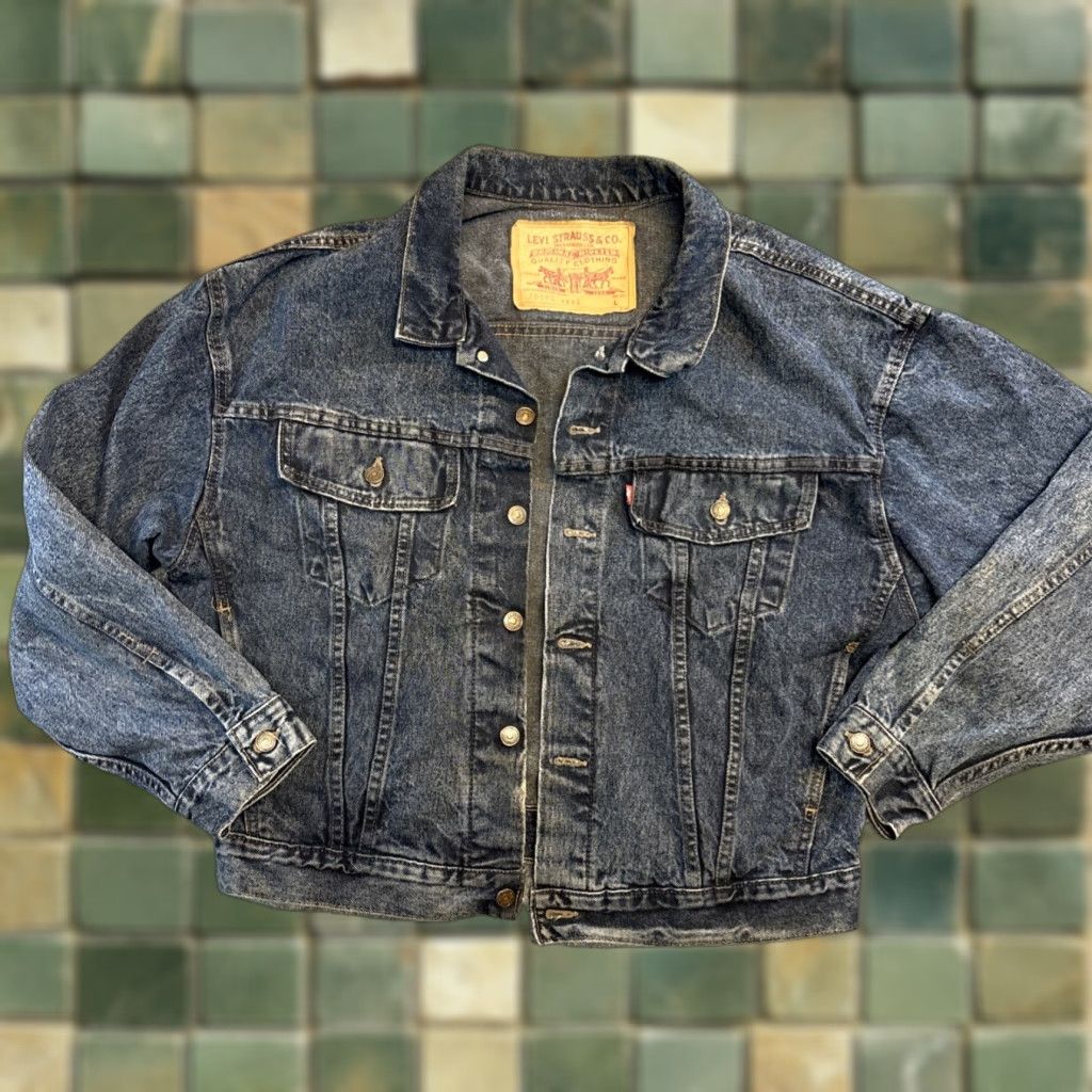 Levi's VINTAGE Levi's Trucker Jacket 70598-4865 Denim Dark Wash USA Mens Large Blue Jacket Size US L / EU 52-54 / 3 - 1 Thumbnail