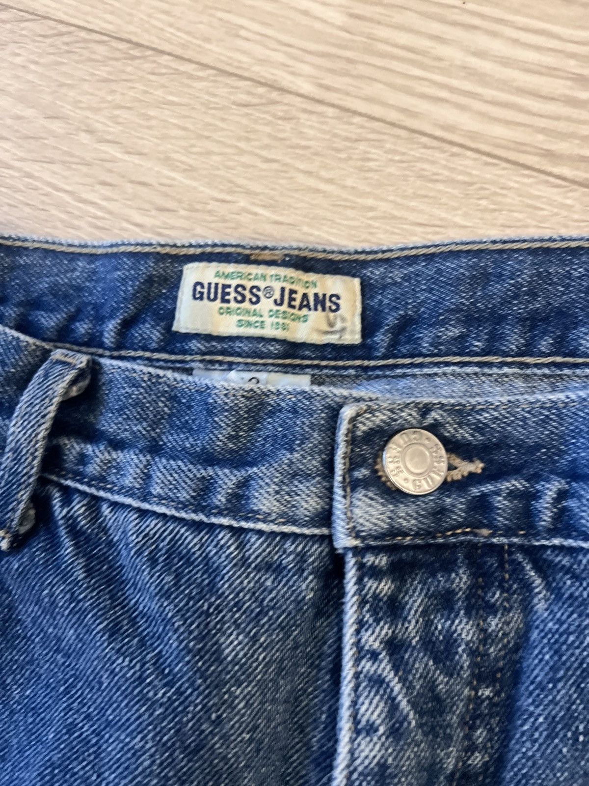 Guess × Vintage Vintage 90s Guess Denim Jeans Pants 42 x 34 Size US 42 / EU 58 - 3 Thumbnail