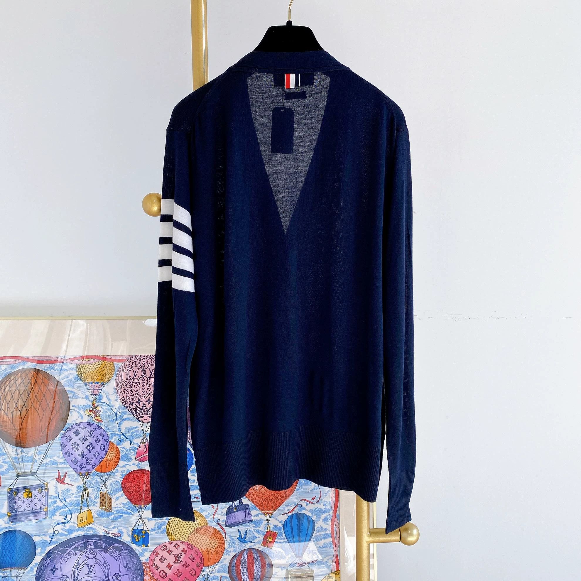 Thom Browne Thom Browne Navy Blue Knit Cardigan Size 2 Size US M / EU 48-50 / 2 - 2 Thumbnail