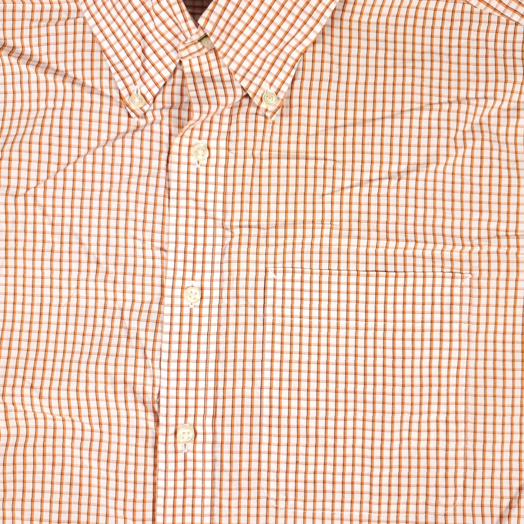 Tommy Hilfiger Tommy Hilfiger Shirt Mens 2XL Orange Check Casual Button Up Long Sleeve Size US XXL / EU 58 / 5 - 3 Thumbnail