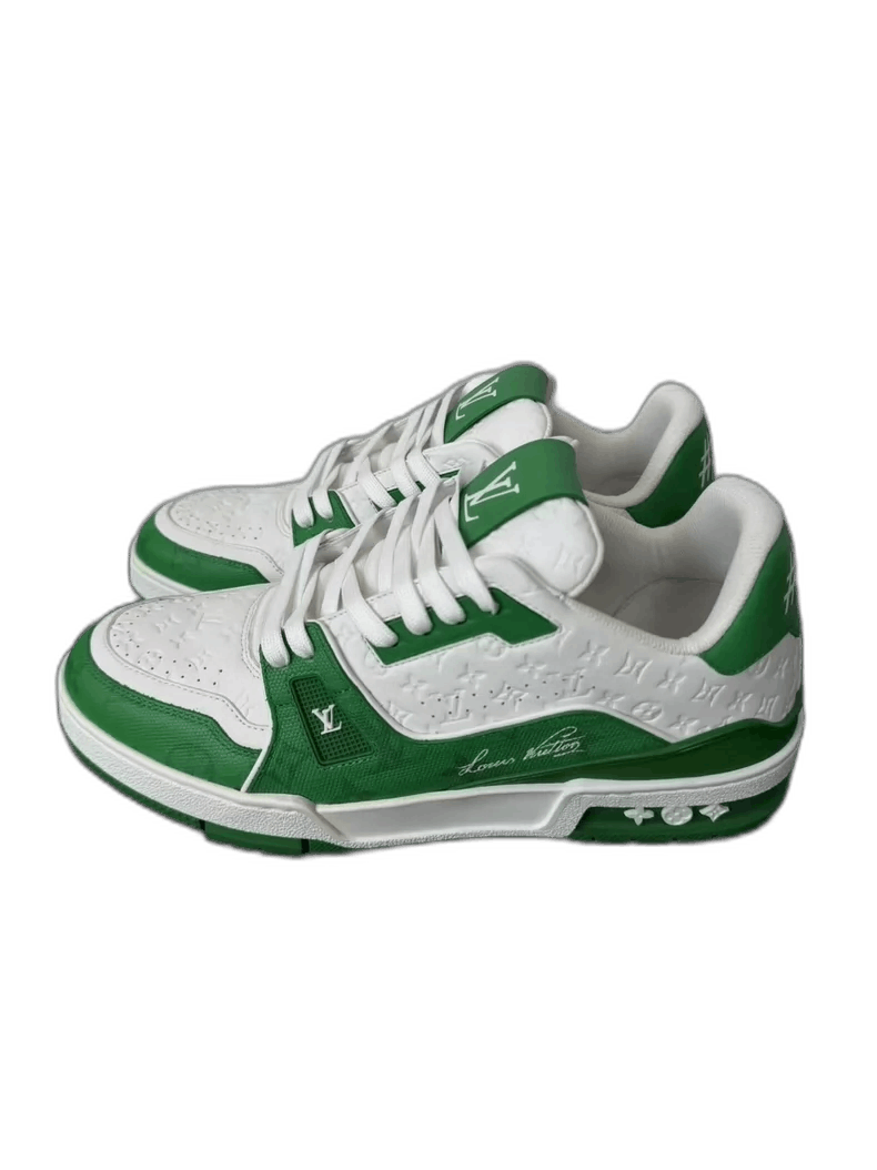 Louis Vuitton Louis Vuitton White Green Trainer Sneakers Size 41-yf Size US 7 / EU 40 - 1 Thumbnail