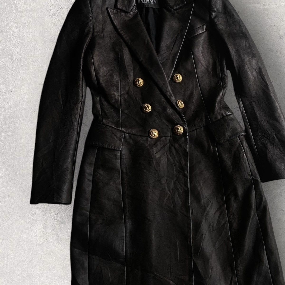 Balmain Balmain Double Breasted Sheep Leather Coat Size S / US 4 / IT 40 - 3 Thumbnail