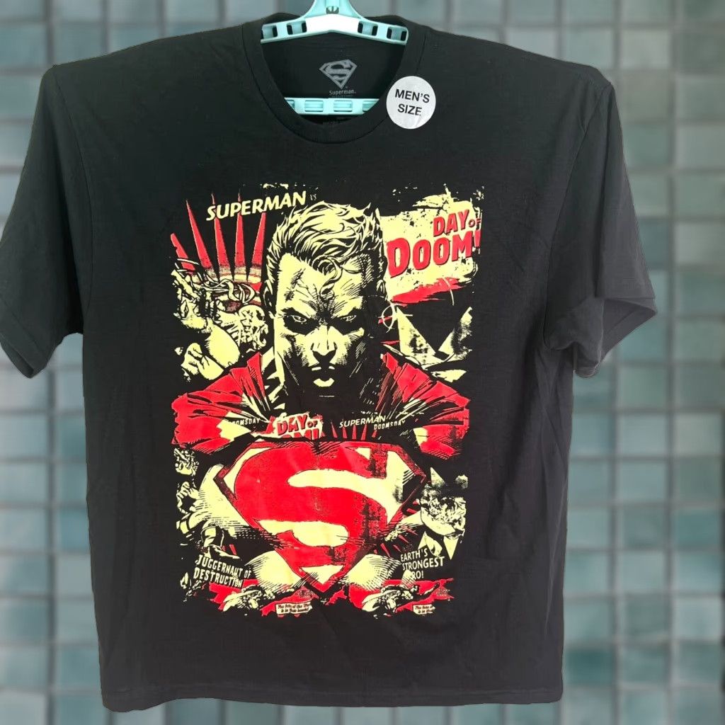 DC Comics DC Comics Superman Day of Doom T-Shirt XL Black Graphic Print Comic Cover Art Men's Size US XL / EU 56 / 4 - 1 Thumbnail