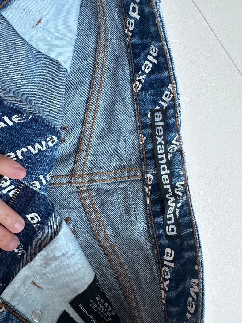 Alexander Wang Alexanderwang Bite Logo Denim Shorts- Size 26" / US 2 / IT 38 - 4 Thumbnail