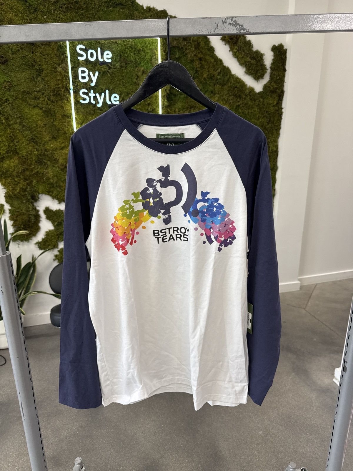 B).Stroy × DENIM TEARS Denim Tears Bstroy Tears Baseball Tee