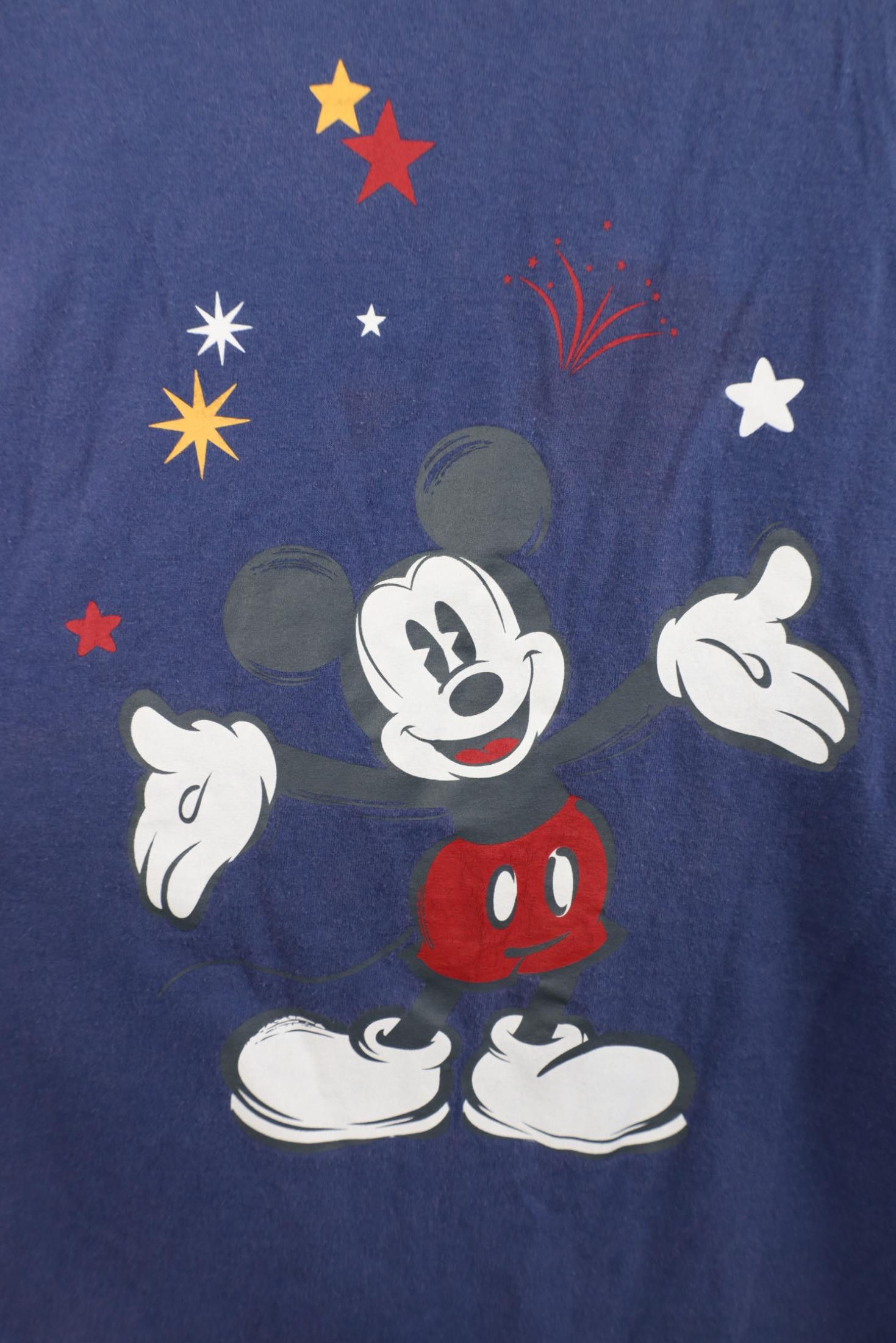 Disney Vintage 90s Y2K Disney Mickey Mouse Fireworks T-Shirt Blue Size US XXL / EU 58 / 5 - 4 Thumbnail