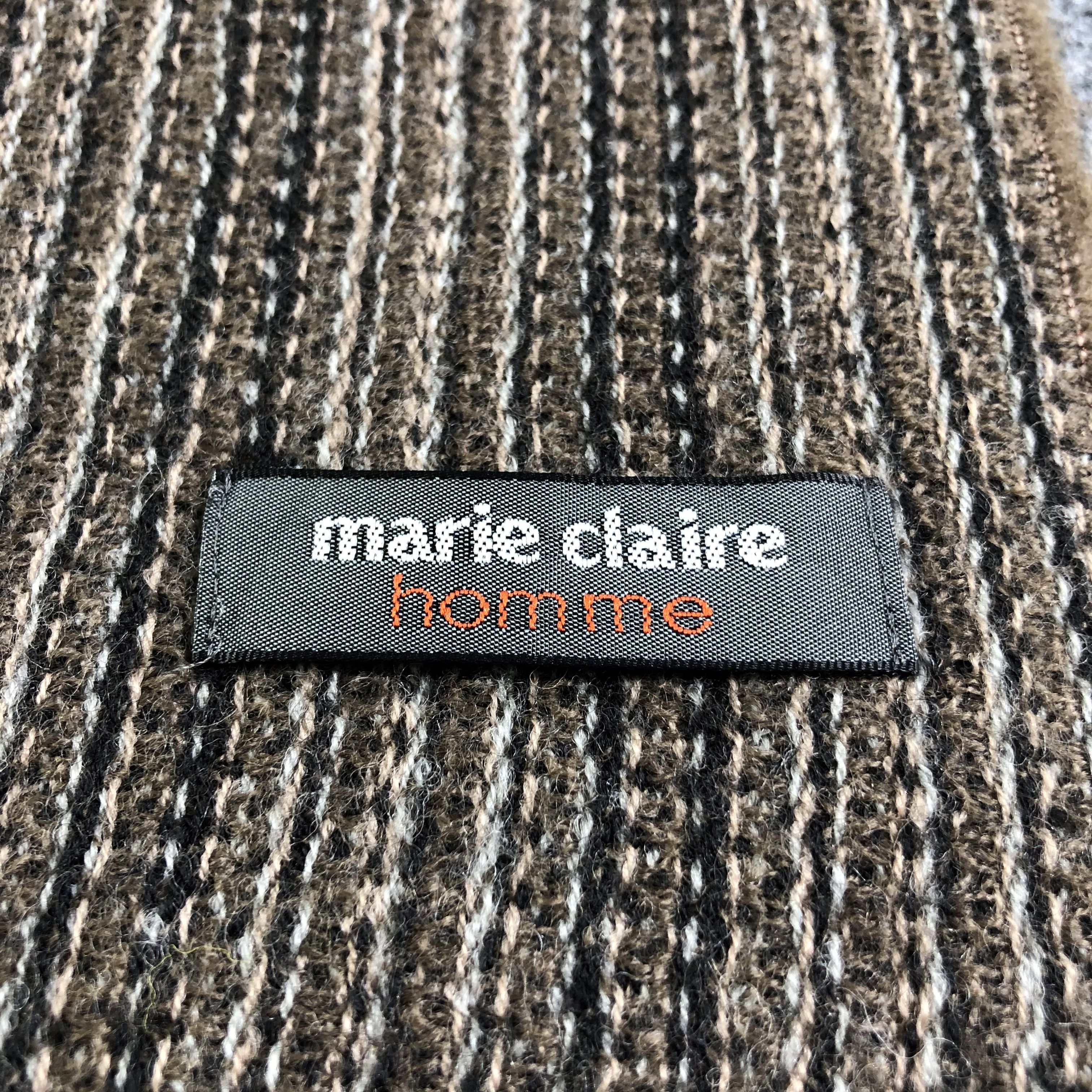 Vintage Marie Claire Homme Wool Scarf Muffler Neckwear V2577 Size ONE SIZE - 4 Thumbnail