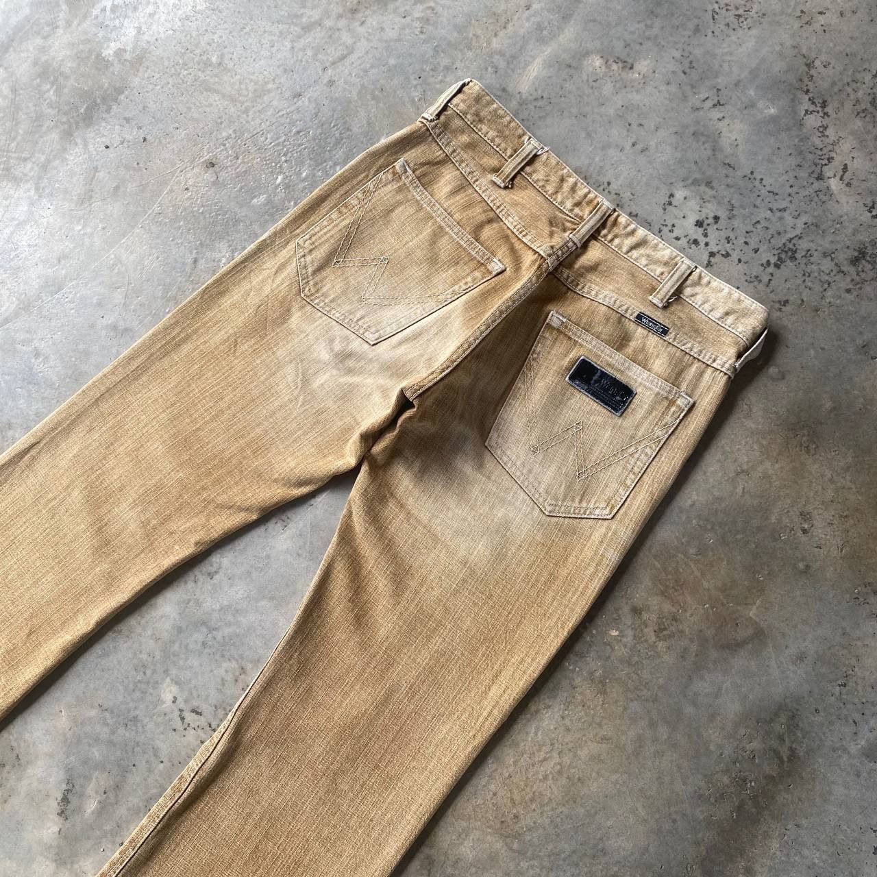 Wrangler FLARED VINTAGE 00s WRANGLER SUN FADED OCHRE Size US 30 / EU 46 - 14 Thumbnail
