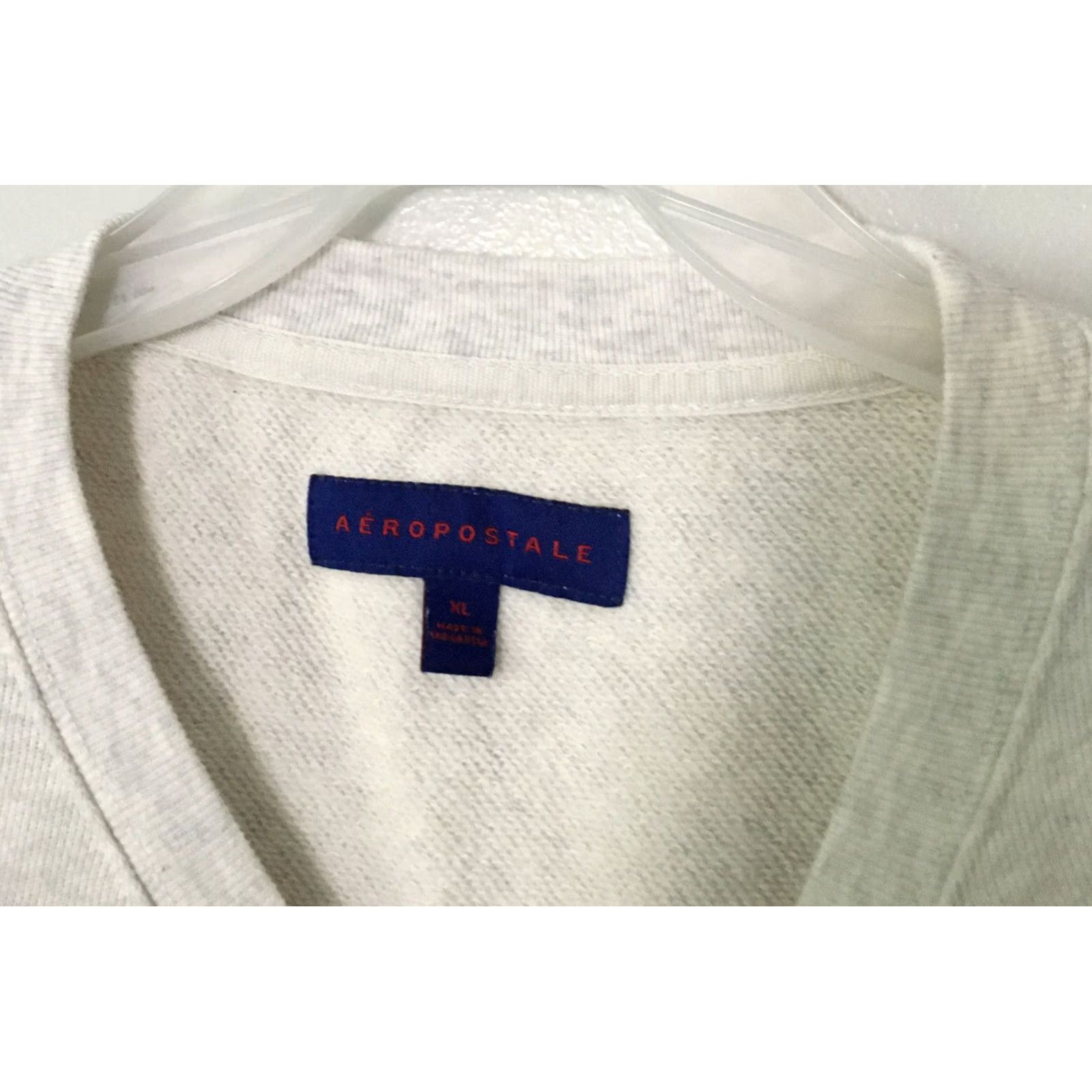 Vintage AÉROPOSTALE TEEN Juniors Womens Light Gray Ruffled Front LS Sweatshirt Top Sz XL Size XL / US 12-14 / IT 48-50 - 3 Thumbnail