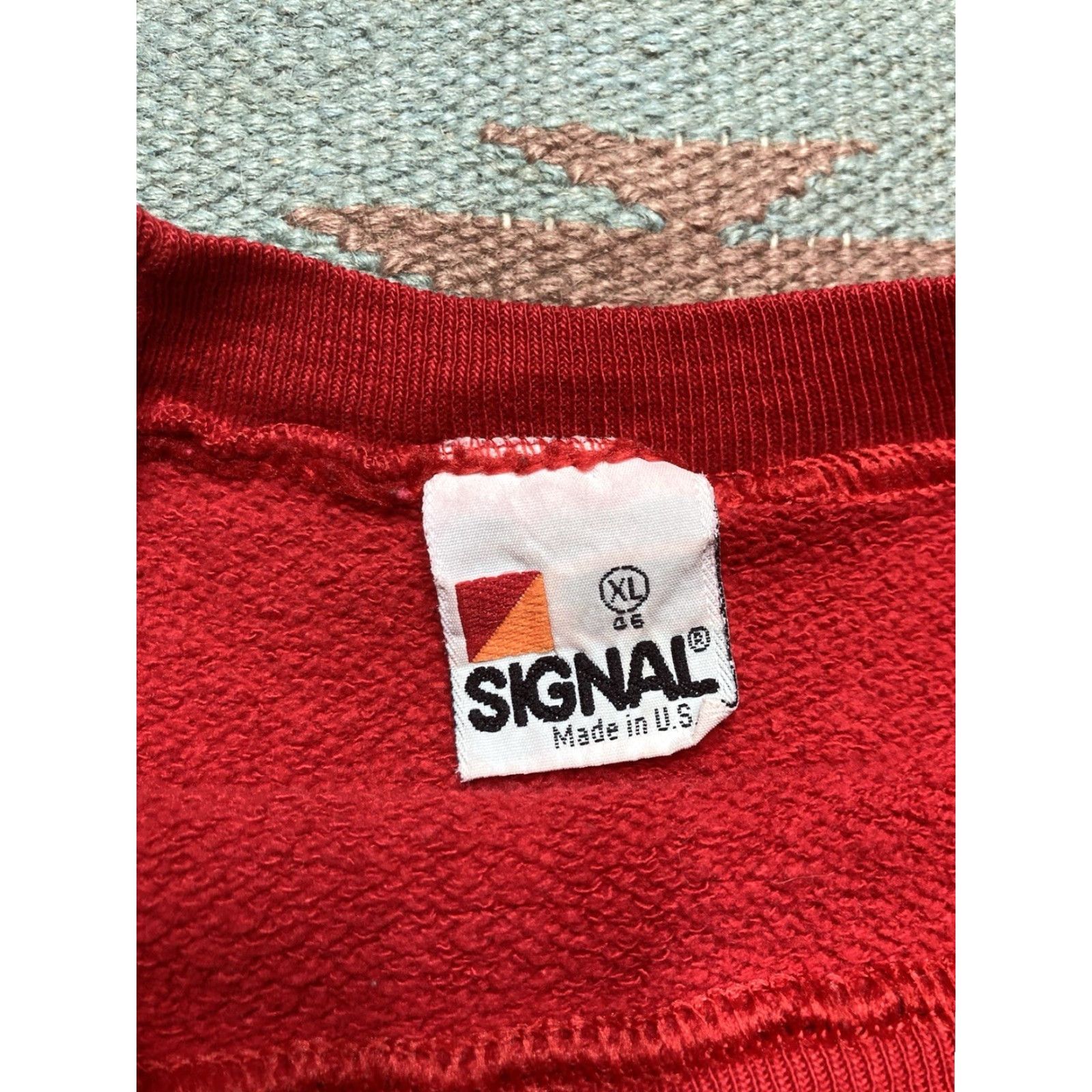 VINTAGE 80s Ka’imi P crewneck sweatshirt Navy? (red) XL Men Sweatshirt 80s