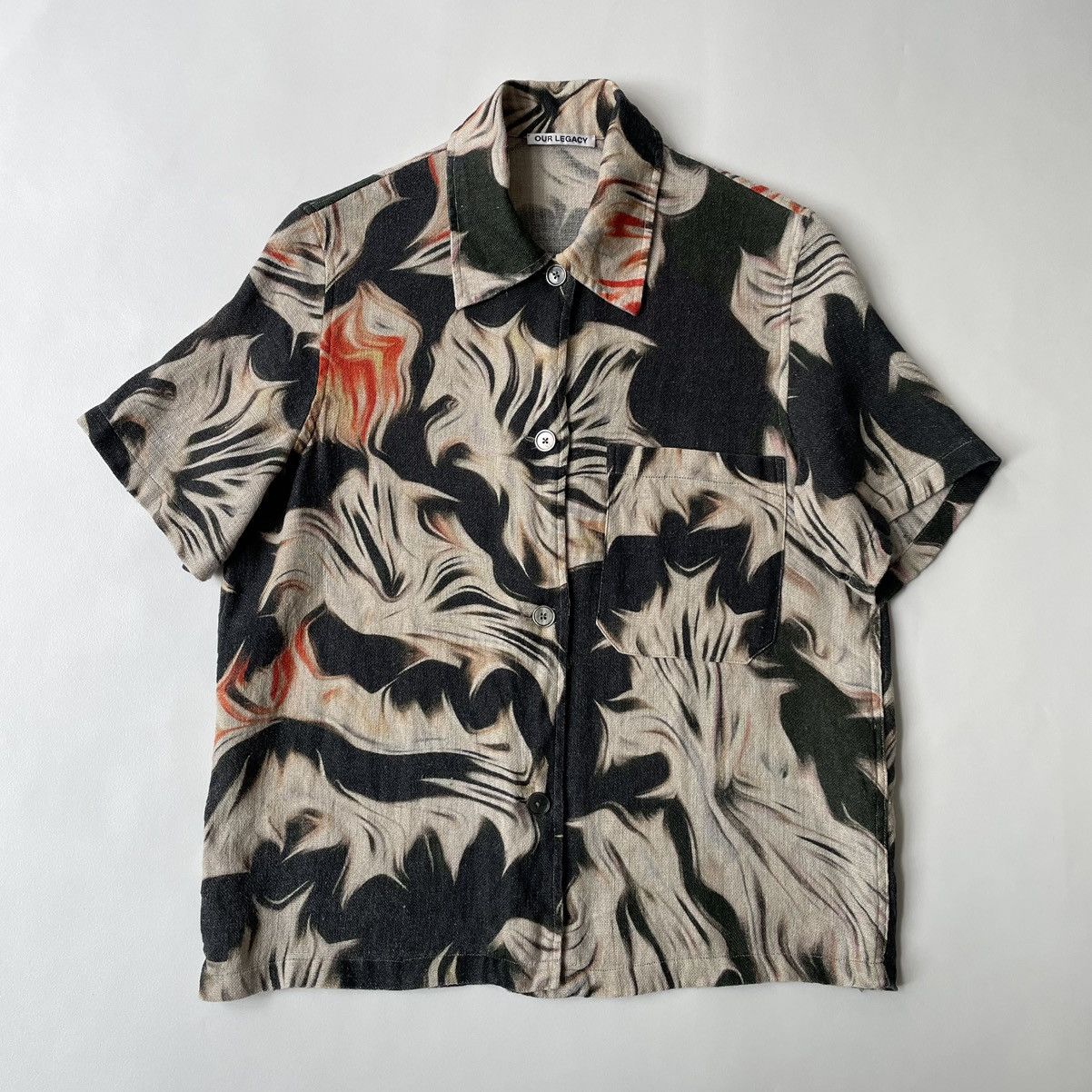 Image of Our Legacy ‘Flame Platigra’ Print Box Shirt, Women's (Size Small)