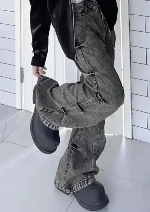 VIBE Distressed Style Washed Pleated Bootcut Jean Size US 32 / EU 48 - 4 Thumbnail