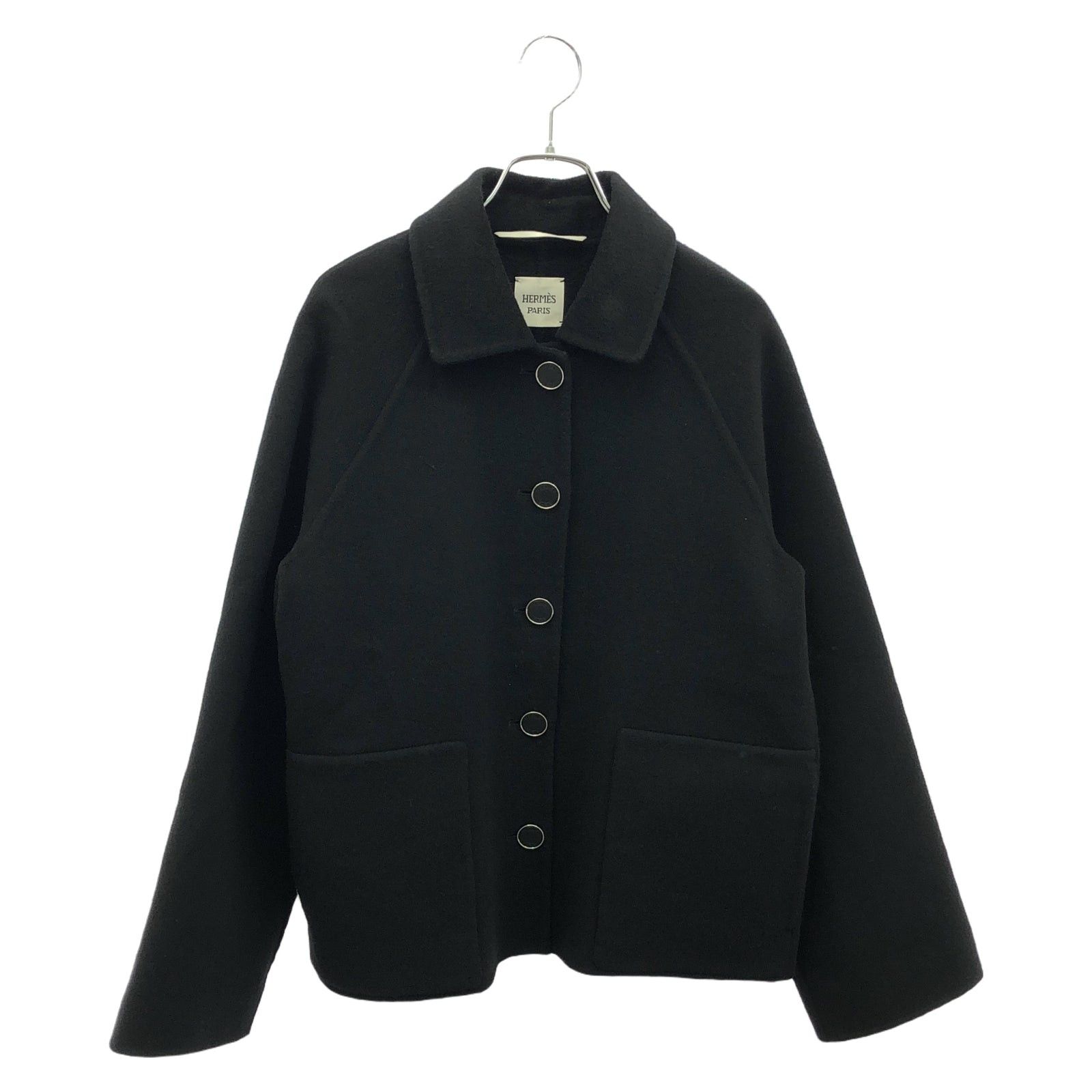 Hermes Hermes Outer Jacket Cashmere Black Size ONE SIZE - 1 Thumbnail