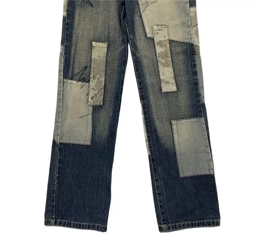 If Six Was Nine W29 L32🔥VINTAGE GAZOZ JEANS PATCHWORK VERY RARE DENIM PANTS Size US 29 - 3 Thumbnail