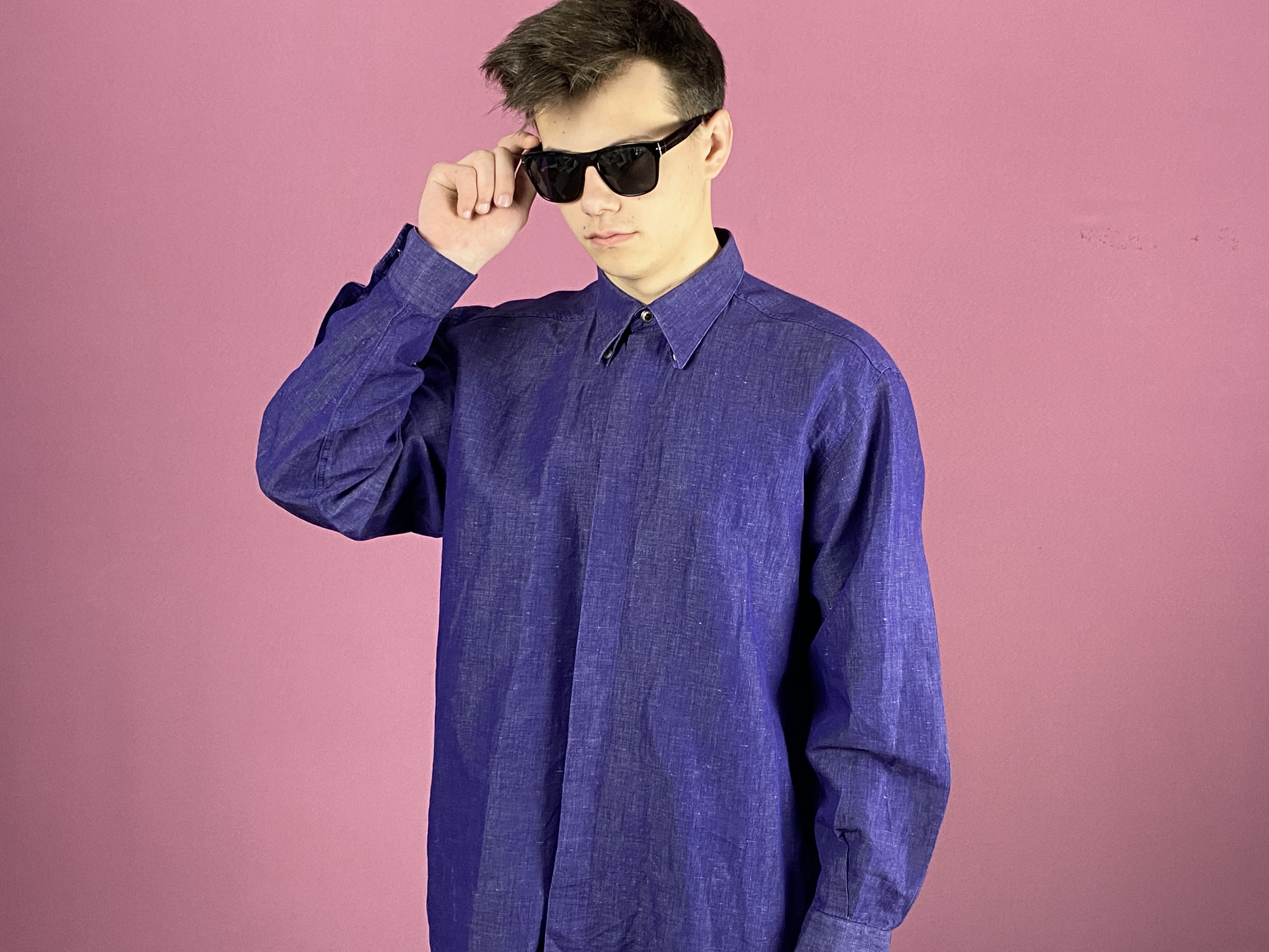 Versace × Vintage 90s Versace Classic V2 Vintage Men's Shirt - L Size US L / EU 52-54 / 3 - 4 Thumbnail