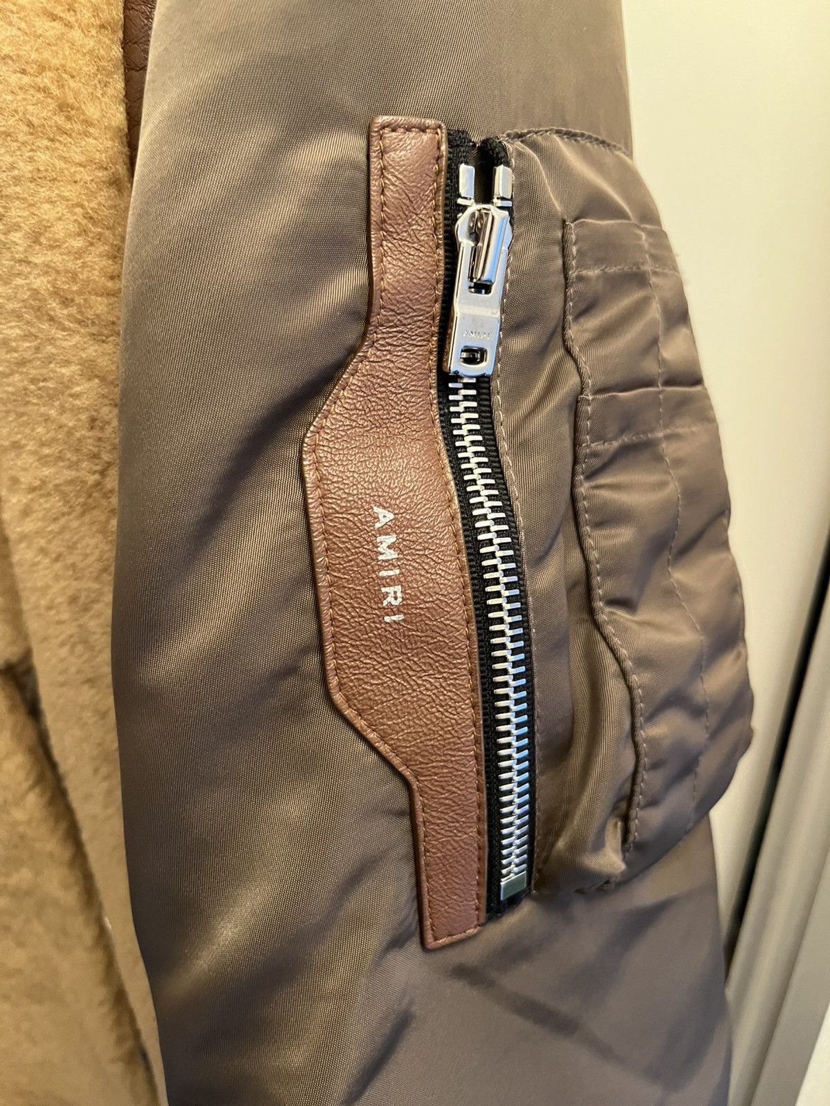 Amiri AMIRI Shearling Nylon Bomber Jacket Size US XL / EU 56 / 4 - 6 Thumbnail