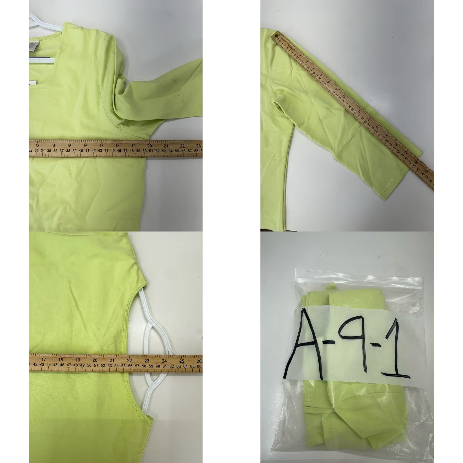 Vintage Preswick & Moore Womens Shirt Medium Shadow Lime Green 3/4 Sleeve Square Neck Size M / US 6-8 / IT 42-44 - 8 Thumbnail
