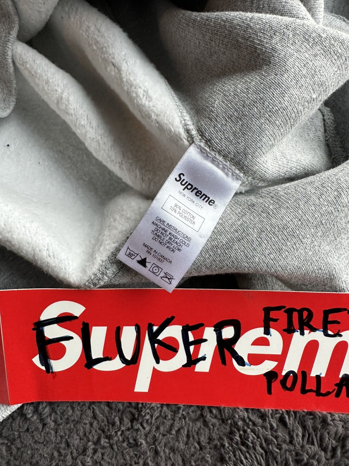 Supreme Supreme Cross Bogo grey Hoodie used 9/10 Size XL Size US XL / EU 56 / 4 - 7 Thumbnail