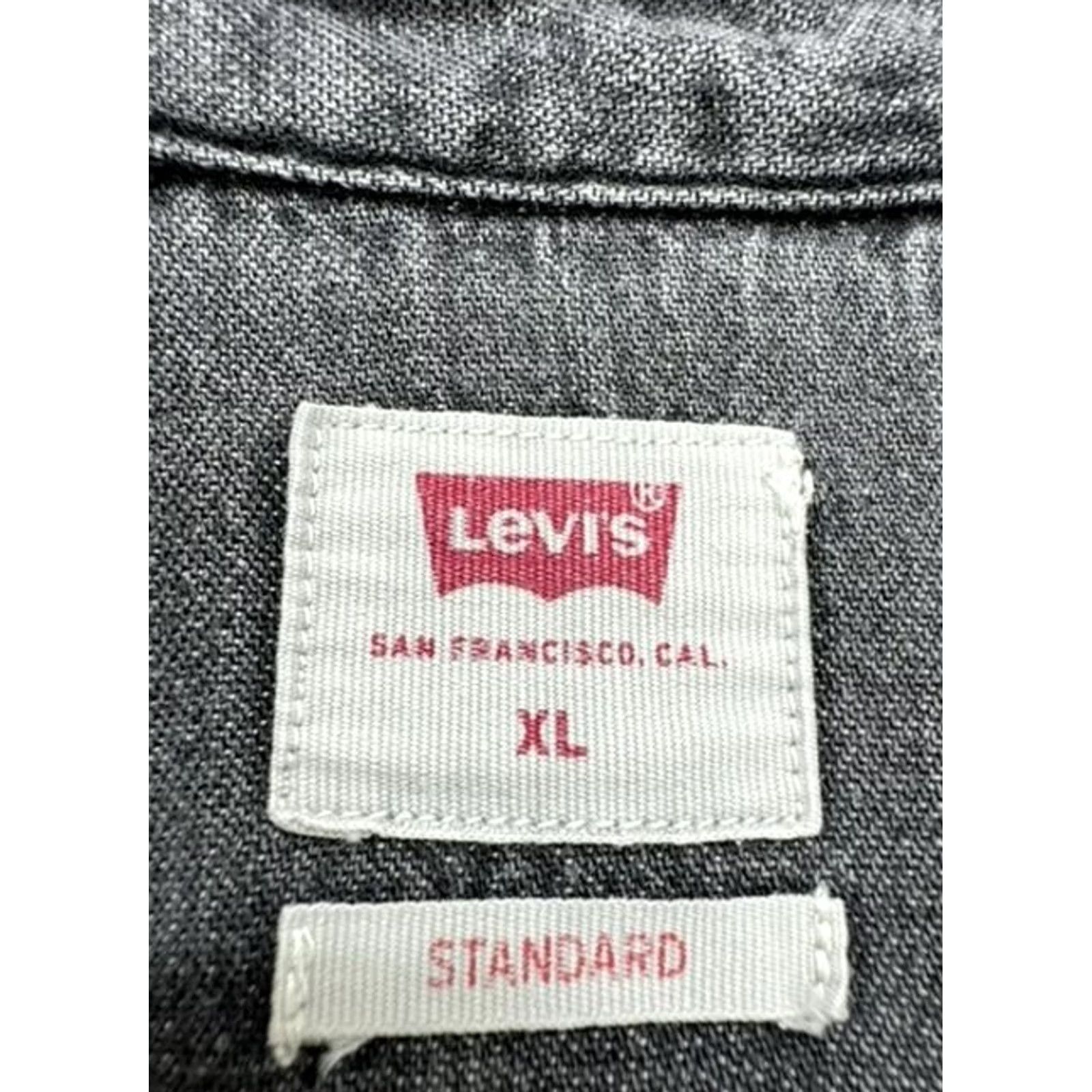 Levi's Levi's Boys Gray Denim Jacket Button Front Size XL Classic Lightweight Size US XL / EU 56 / 4 - 4 Thumbnail