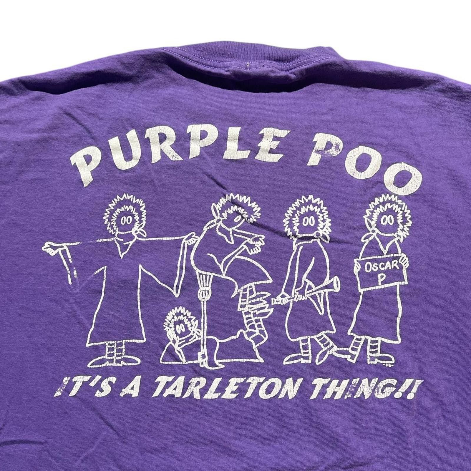 Britt Bolton Vintage 90s Tarleton State University Purple Poo Long Tshirt Size US M / EU 48-50 / 2 - 4 Thumbnail