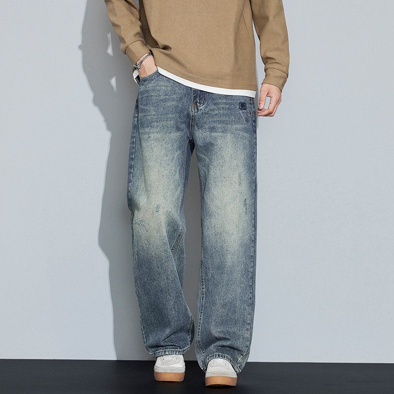 Japanese Brand American retro men's loose straight leg versatile jeans Size US 32 / EU 48 - 2 Thumbnail