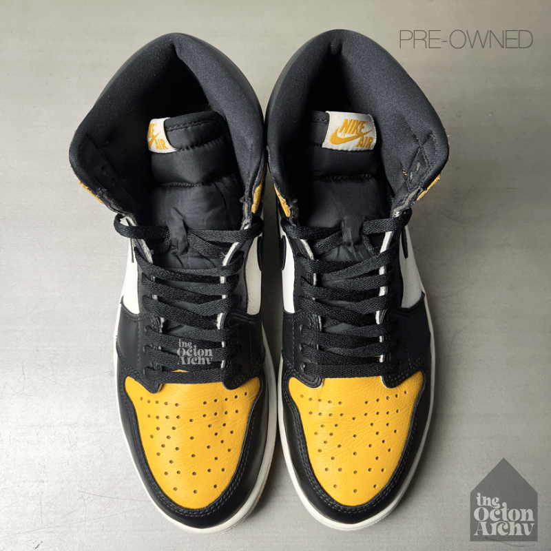 Jordan Brand Air Jordan 1 Retro High OG 'Yellow Toe-Taxi' Pre-Owned Size US 10.5 / EU 43-44 - 7 Thumbnail