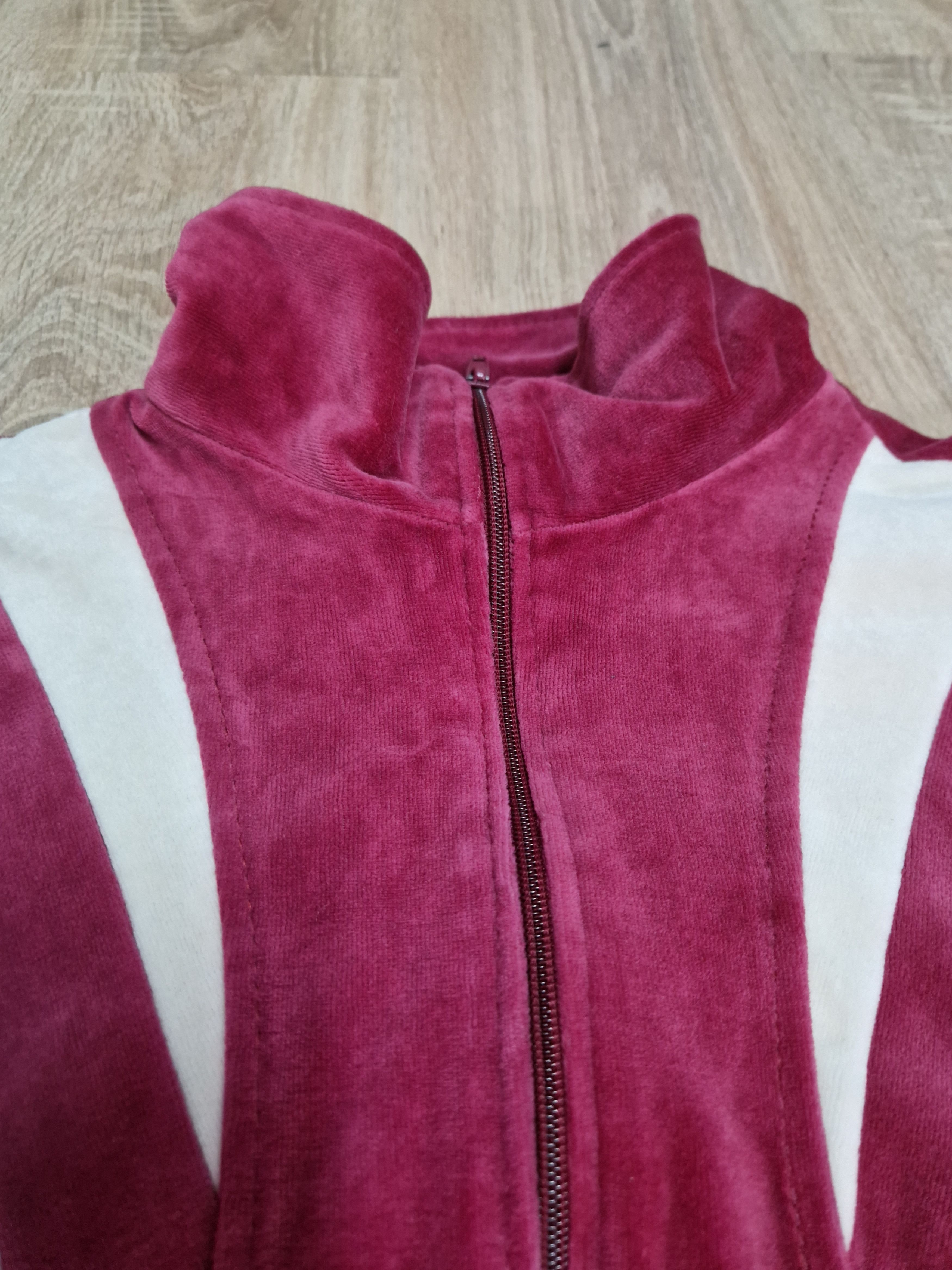 Other Vintage 80s 90s Velour Geometric Track Jacket Maroon M Size M / US 6-8 / IT 42-44 - 6 Thumbnail
