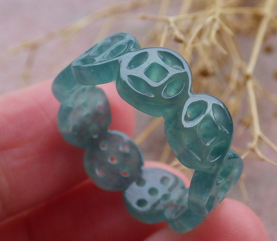 Other 108635 VS Certified Jadeite Jade Ring OLD Money Circle NO.9 Size ONE SIZE - 1 Thumbnail