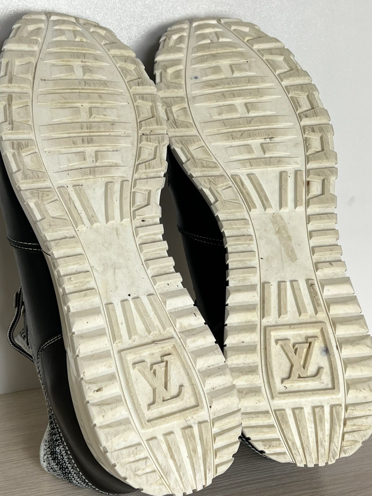 Louis Vuitton Louis Vuitton Black Leather Knit Technical Runner Sneakers Size US 8.5 / EU 41-42 - 19 Thumbnail