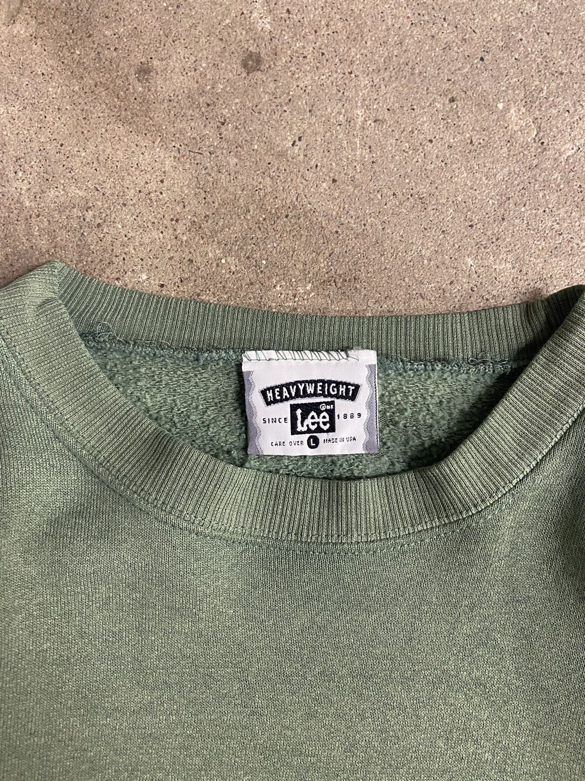 Lee × Vintage Vintage 90s Lee green crew neck sweatshirt Size US M / EU 48-50 / 2 - 2 Thumbnail